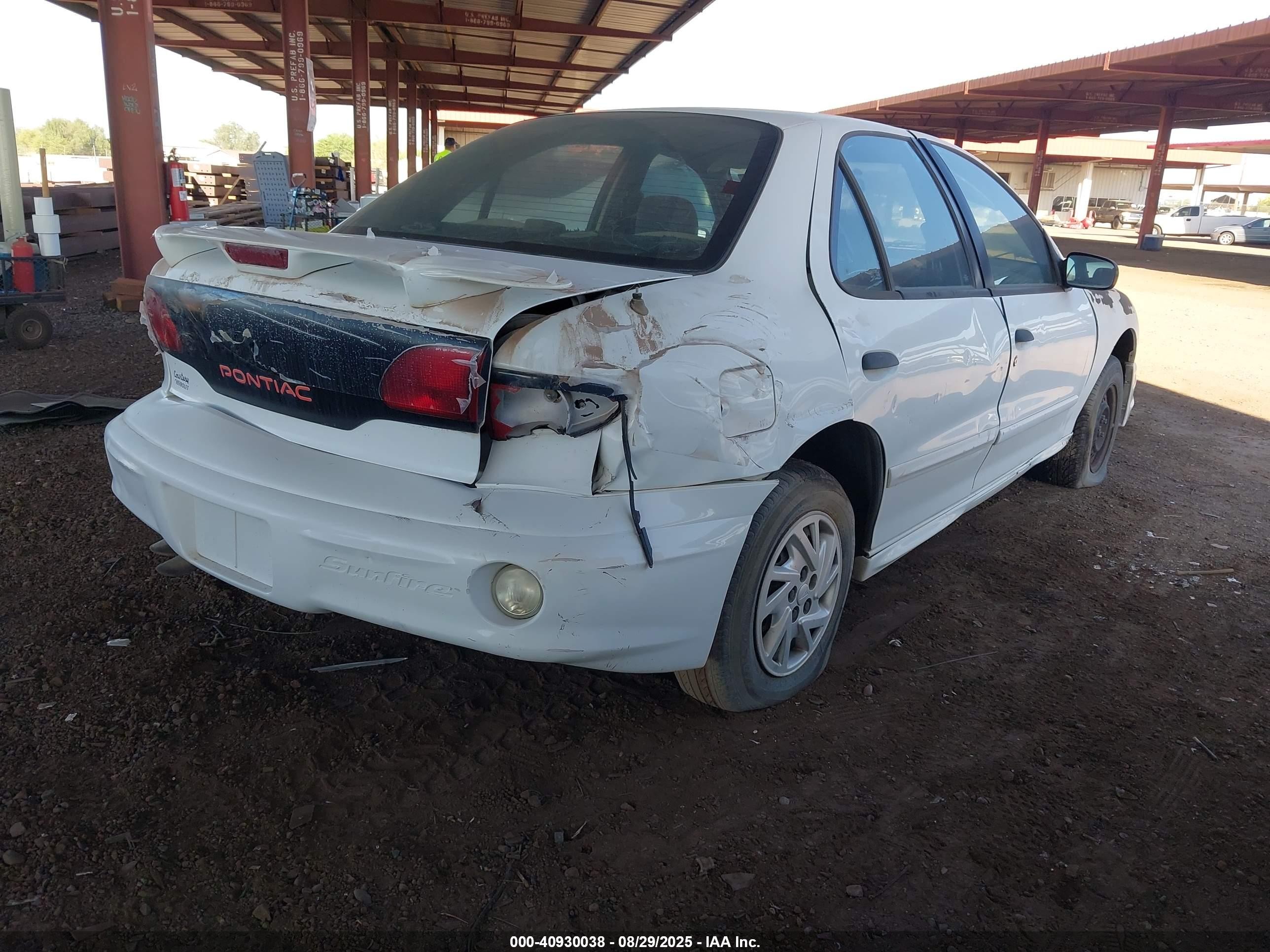 2001 Pontiac Sunfire Se White vin: 1G2JB524217419072