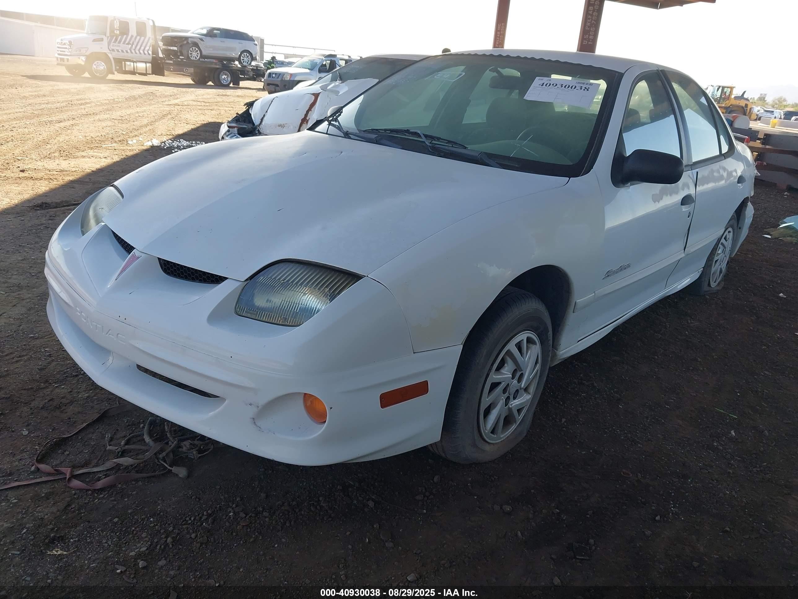 2001 Pontiac Sunfire Se White vin: 1G2JB524217419072