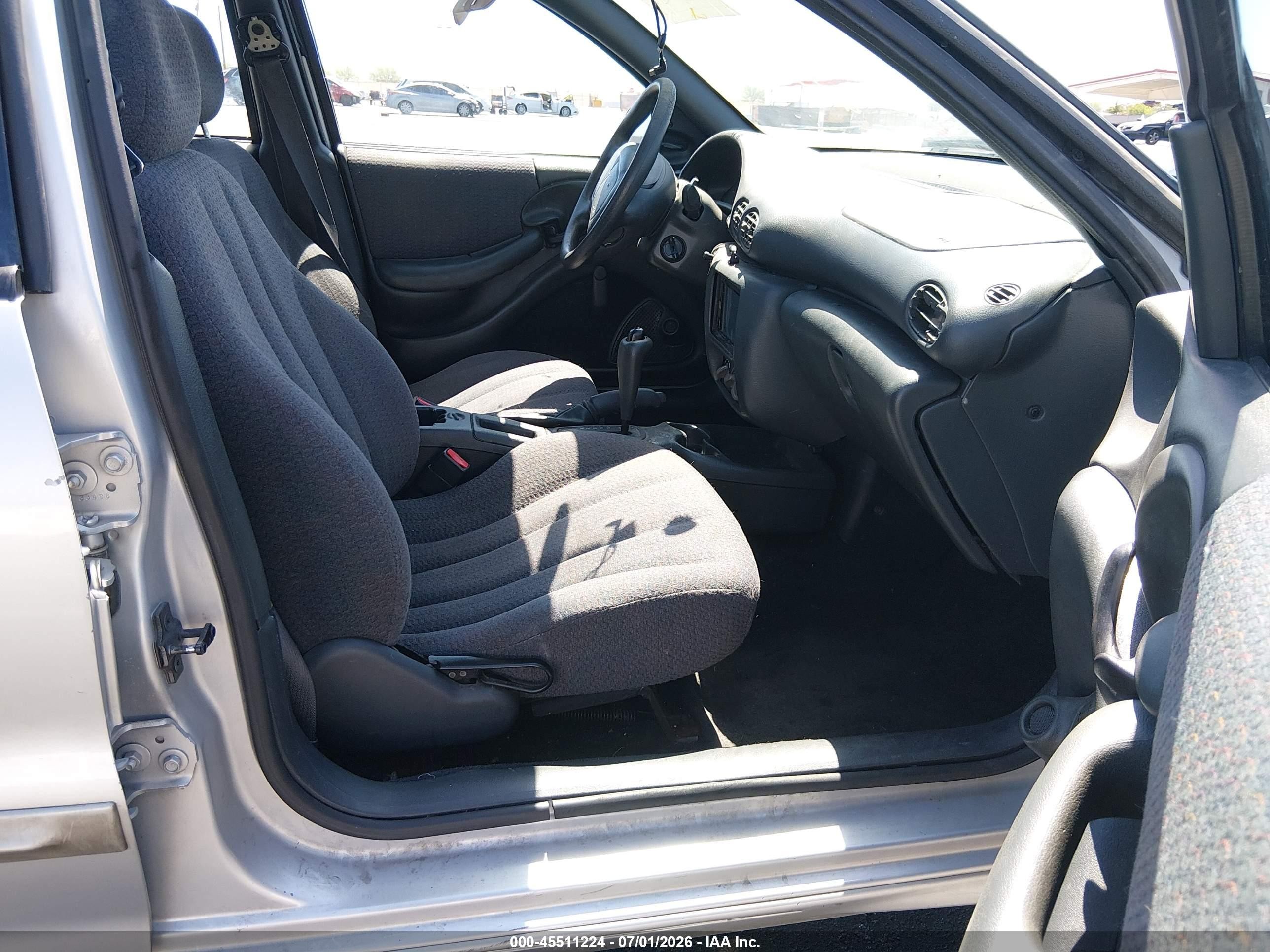 2001 Pontiac Sunfire Se Silver vin: 1G2JB524617298904