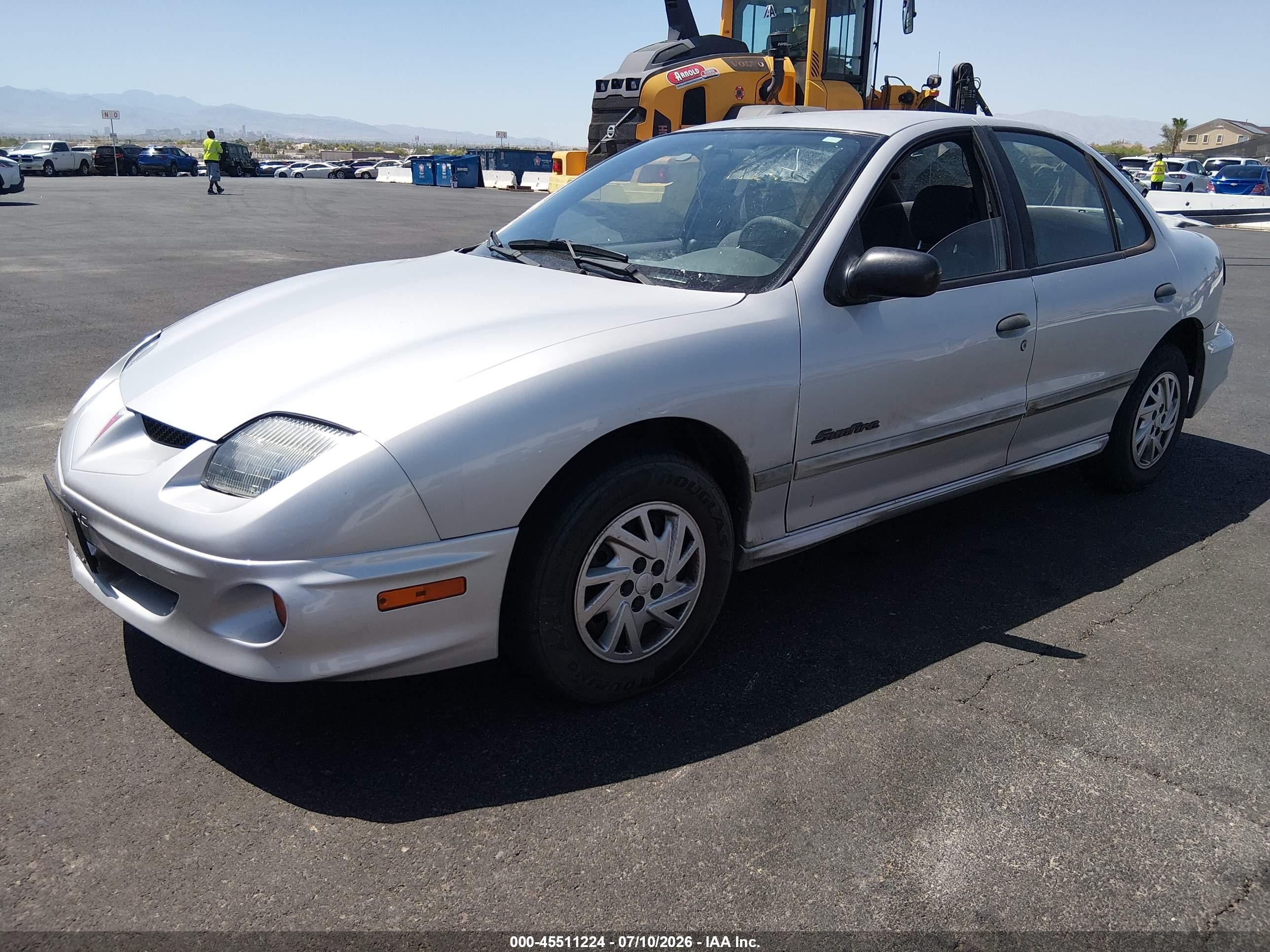 2001 Pontiac Sunfire Se Silver vin: 1G2JB524617298904
