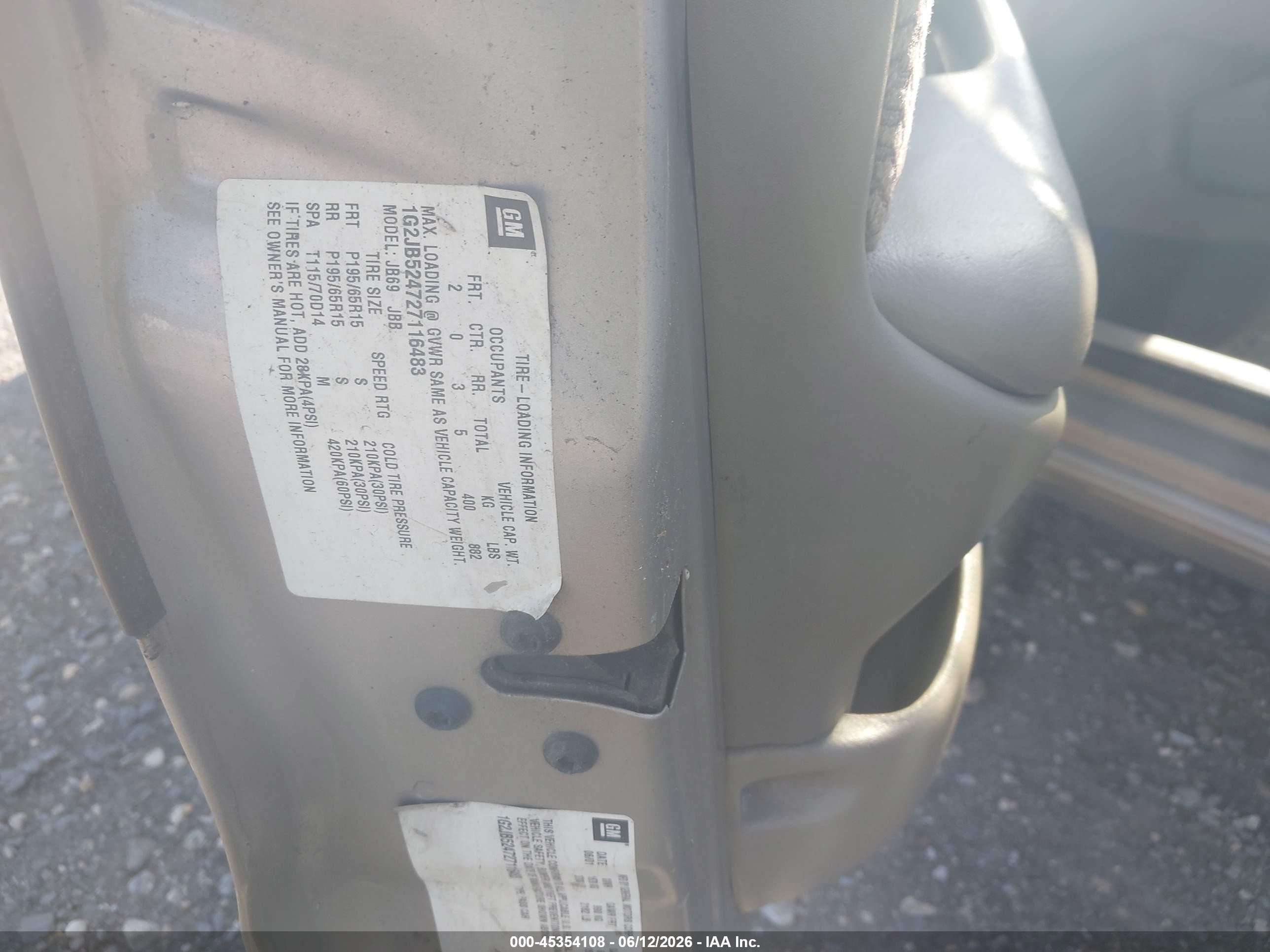 2002 Pontiac Sunfire Se Серебряный vin: 1G2JB524727116483