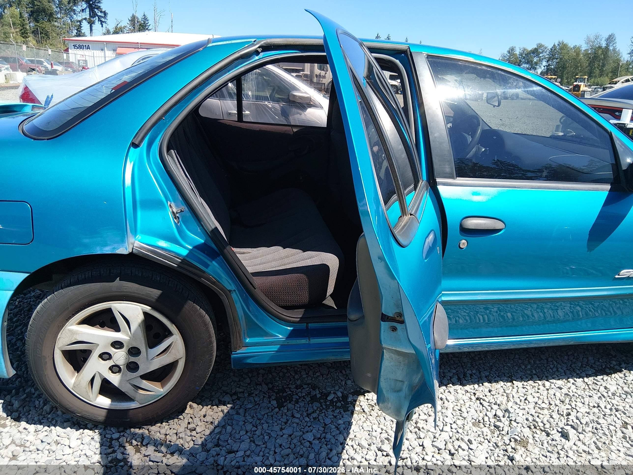 2000 Pontiac Sunfire Se Бирюзовый vin: 1G2JB5248Y7240044