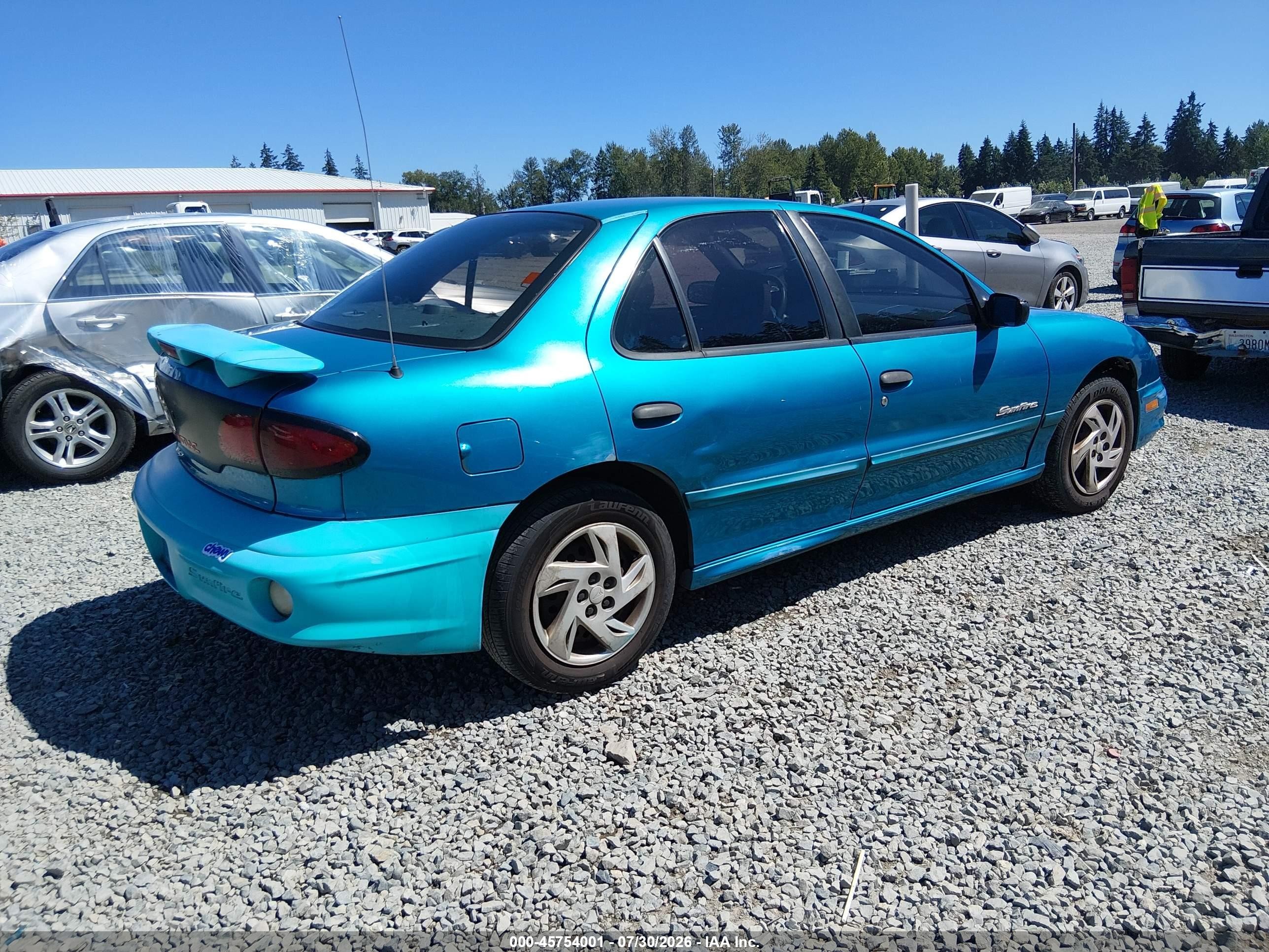 2000 Pontiac Sunfire Se Бирюзовый vin: 1G2JB5248Y7240044