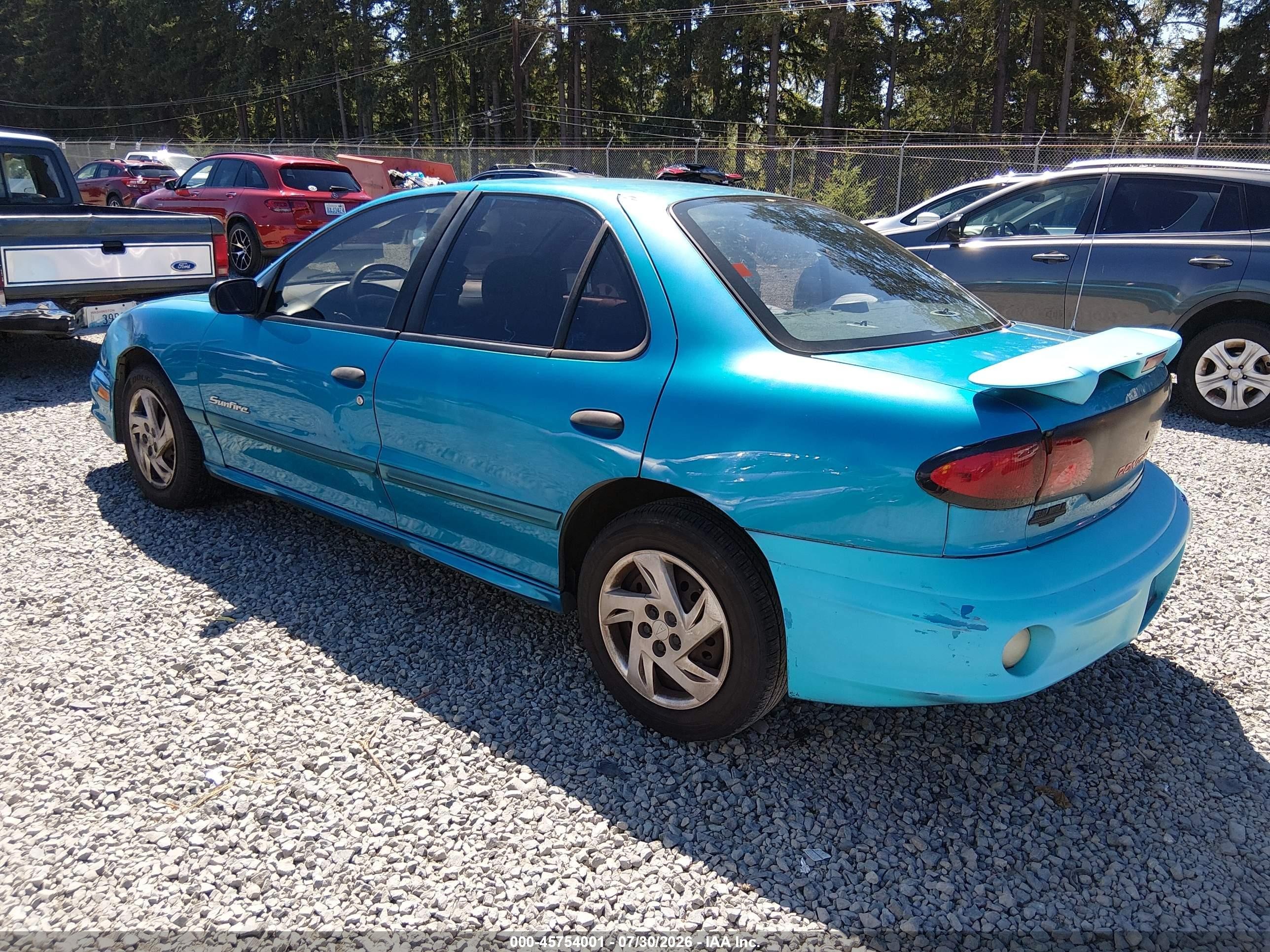 2000 Pontiac Sunfire Se Бирюзовый vin: 1G2JB5248Y7240044