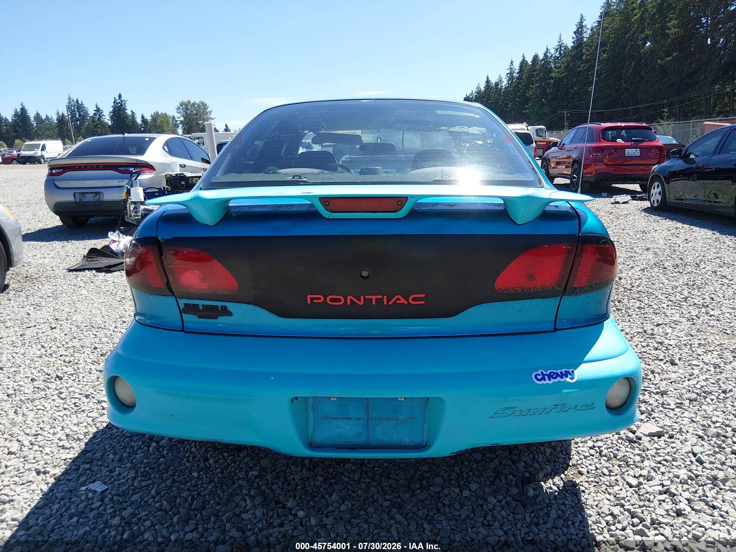 2000 Pontiac Sunfire Se Бирюзовый vin: 1G2JB5248Y7240044