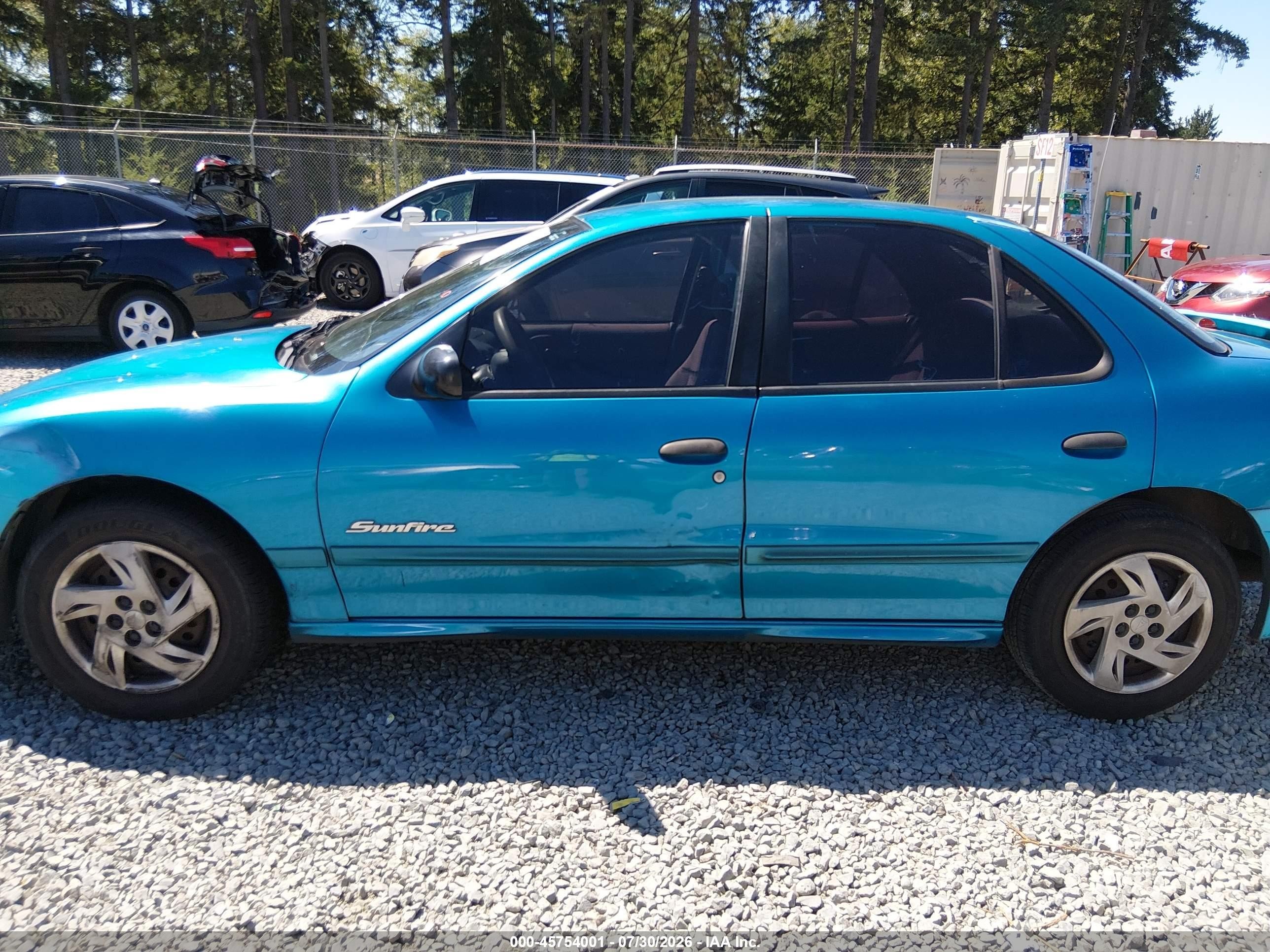 2000 Pontiac Sunfire Se Бирюзовый vin: 1G2JB5248Y7240044