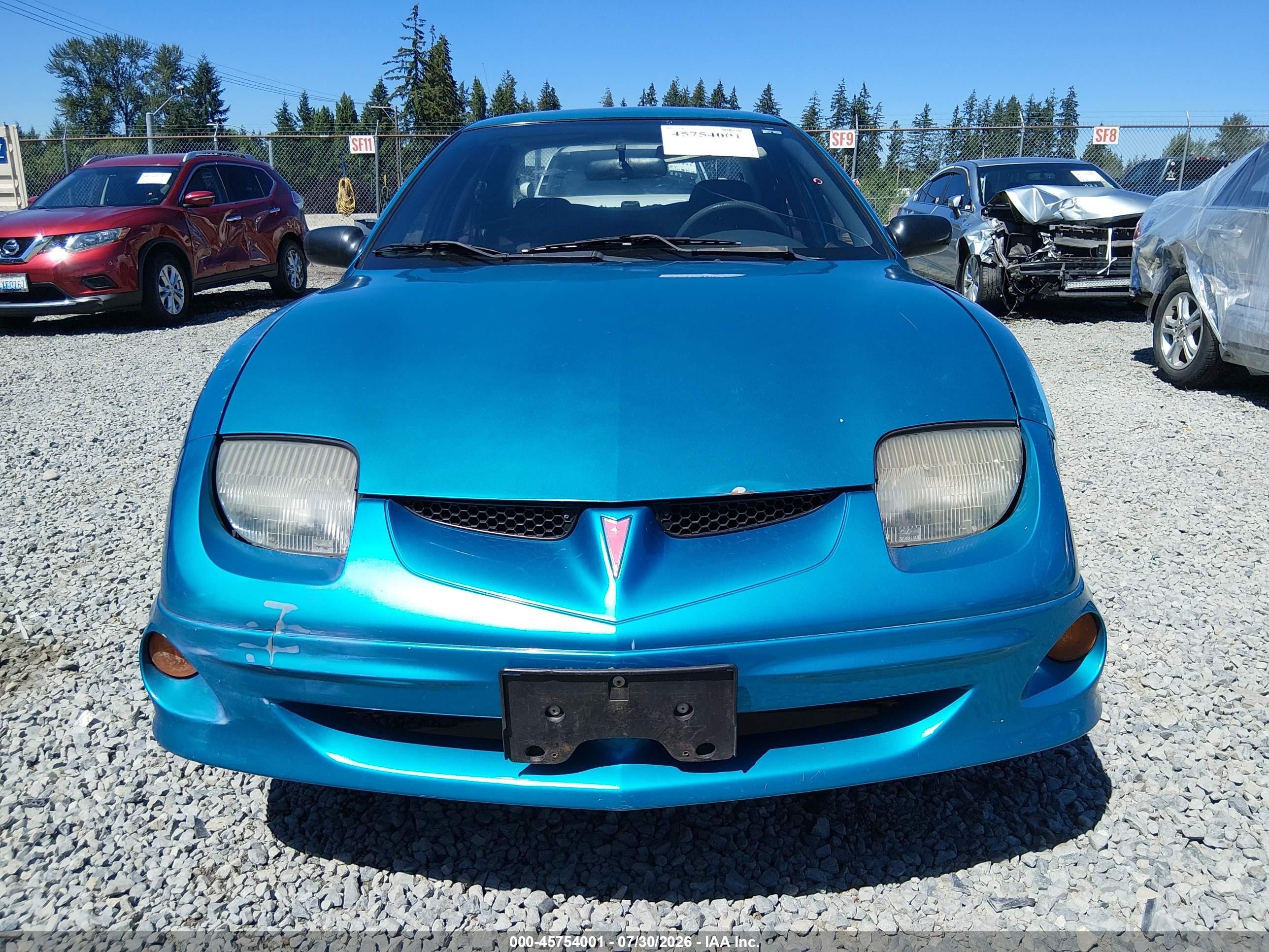 2000 Pontiac Sunfire Se Бирюзовый vin: 1G2JB5248Y7240044