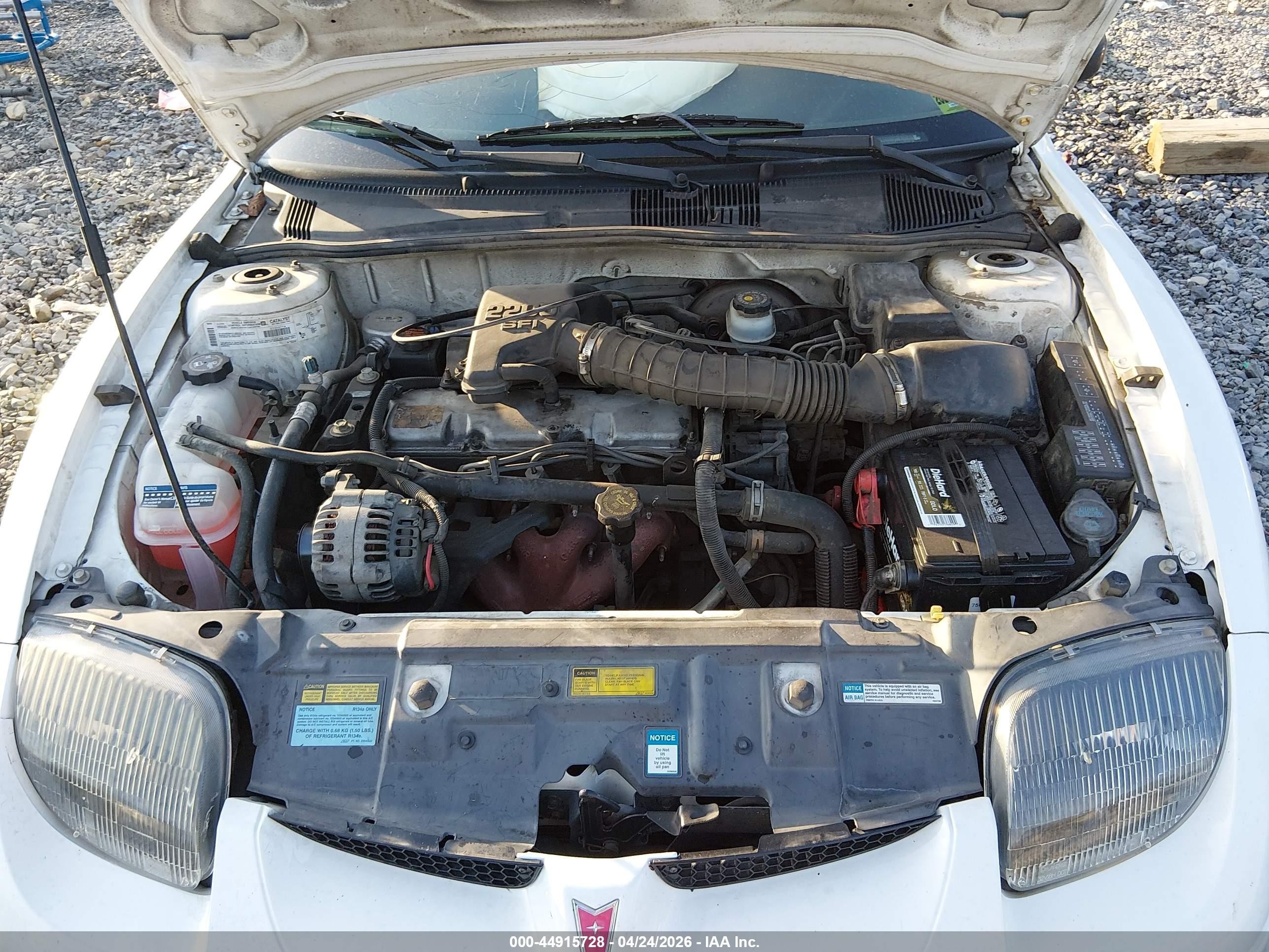 2001 Pontiac Sunfire Se White vin: 1G2JB524917318269