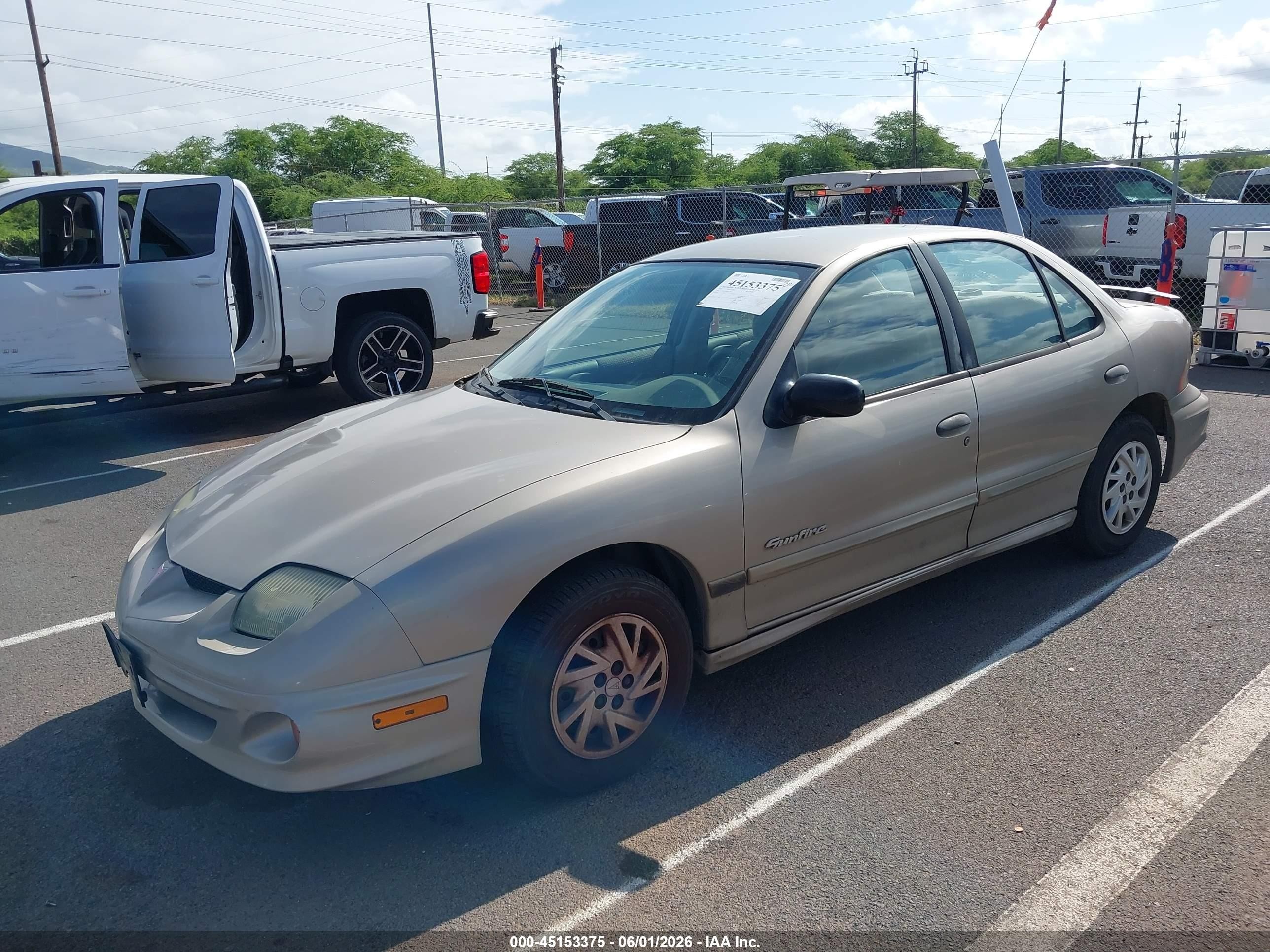 2002 Pontiac Sunfire Se Tan vin: 1G2JB524927414341
