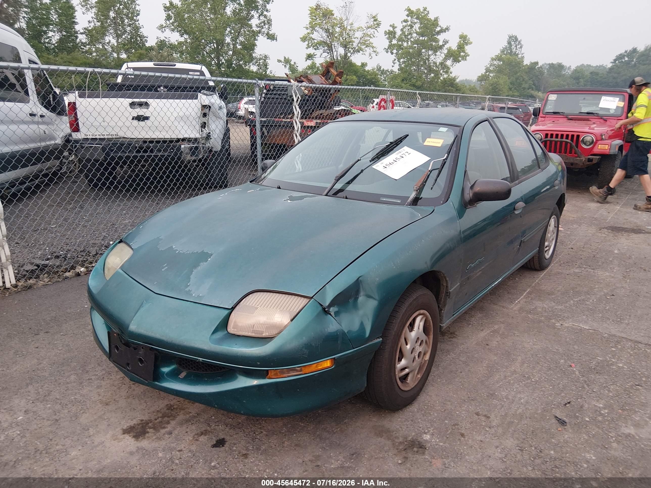 1996 Pontiac Sunfire Se Green vin: 1G2JB524XT7560958