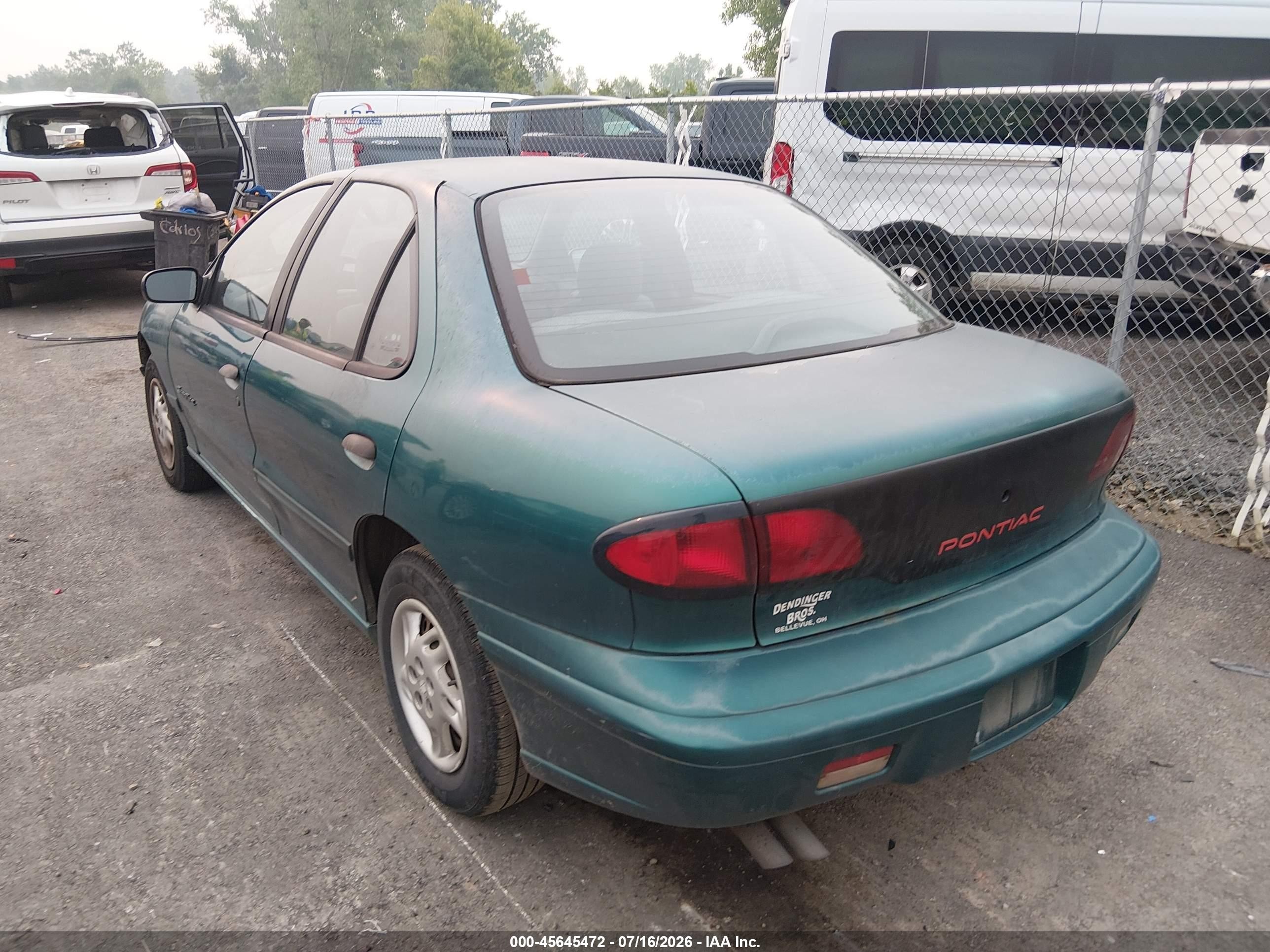 1996 Pontiac Sunfire Se Green vin: 1G2JB524XT7560958