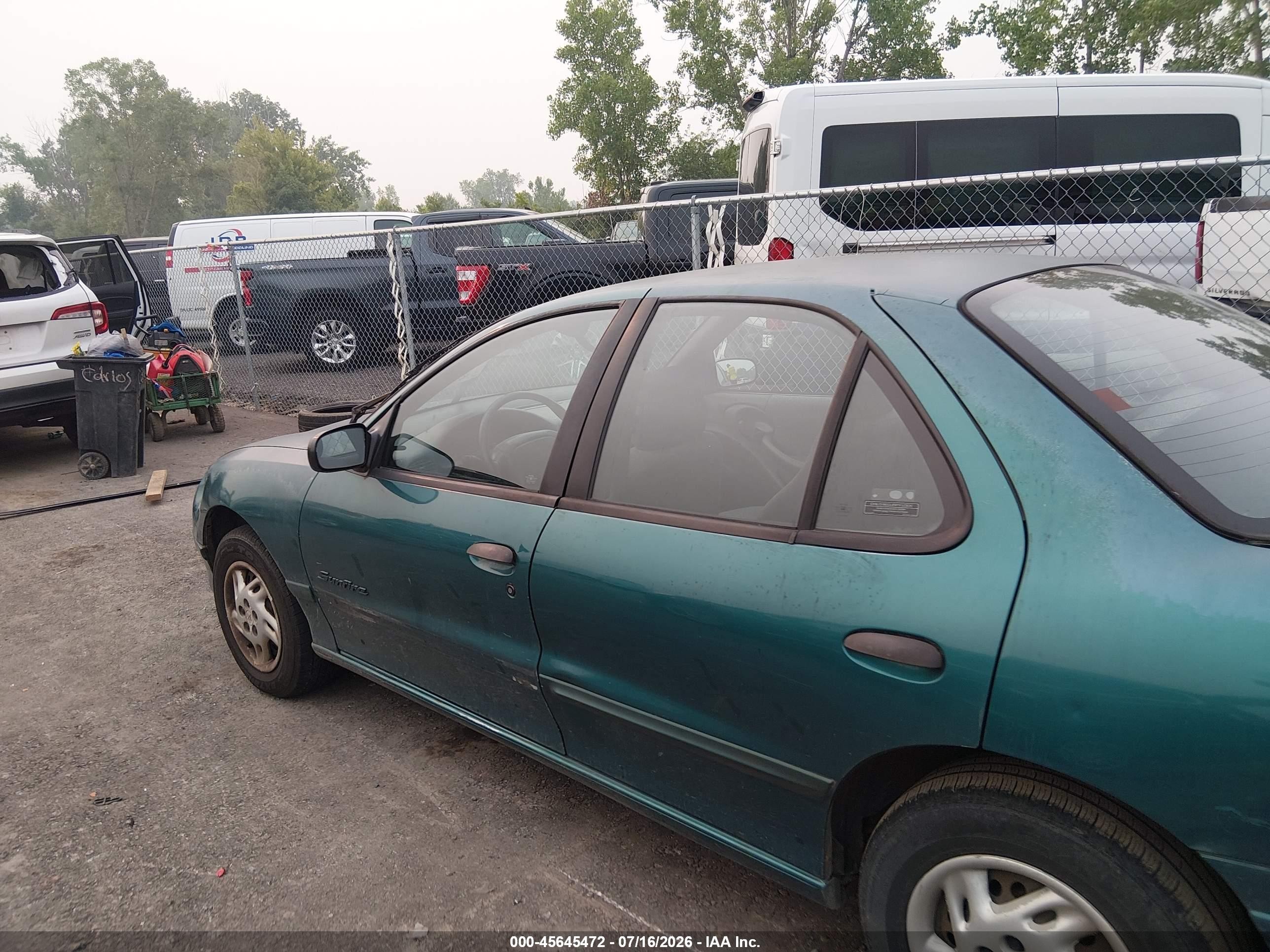 1996 Pontiac Sunfire Se Green vin: 1G2JB524XT7560958