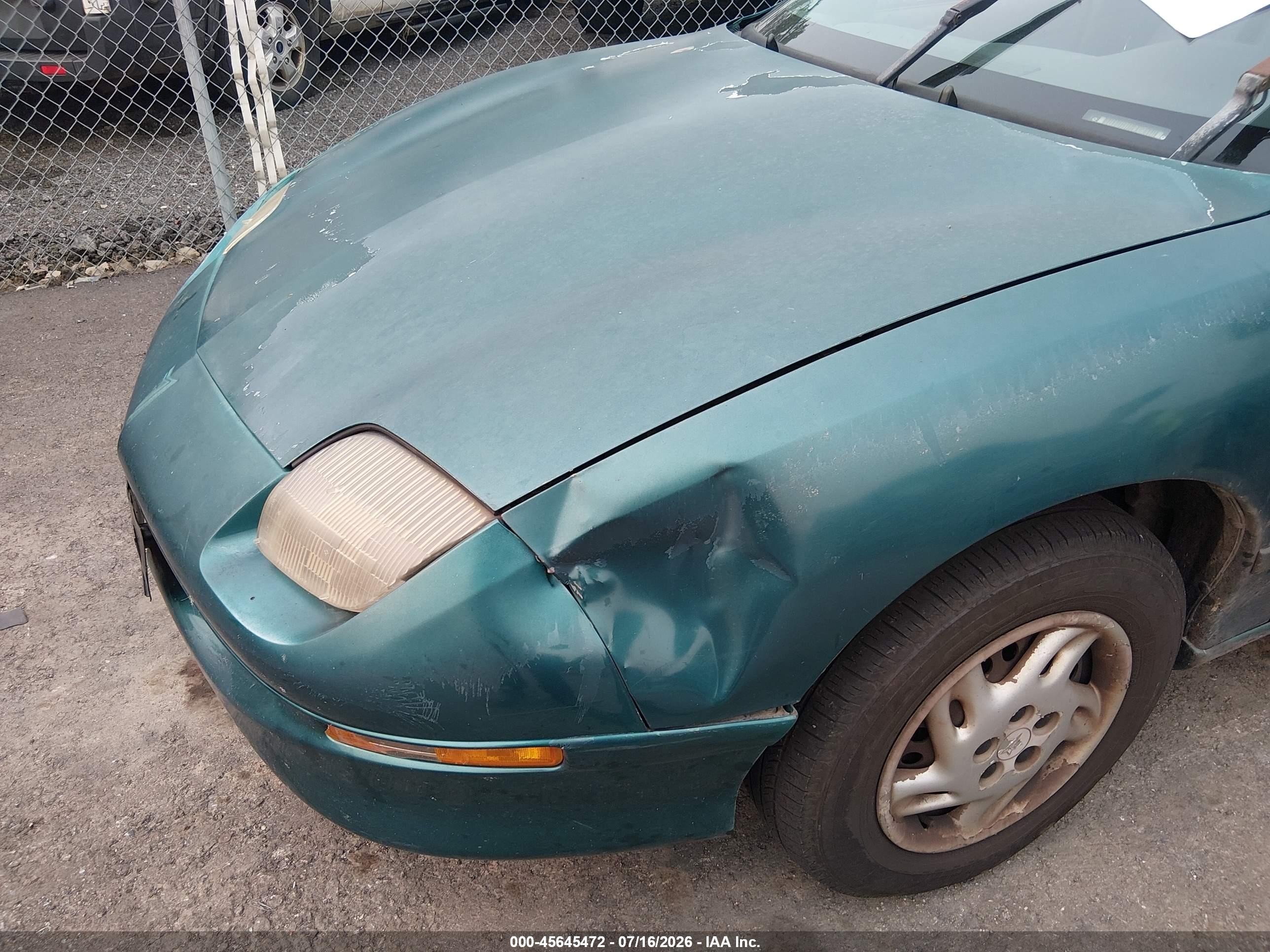 1996 Pontiac Sunfire Se Green vin: 1G2JB524XT7560958