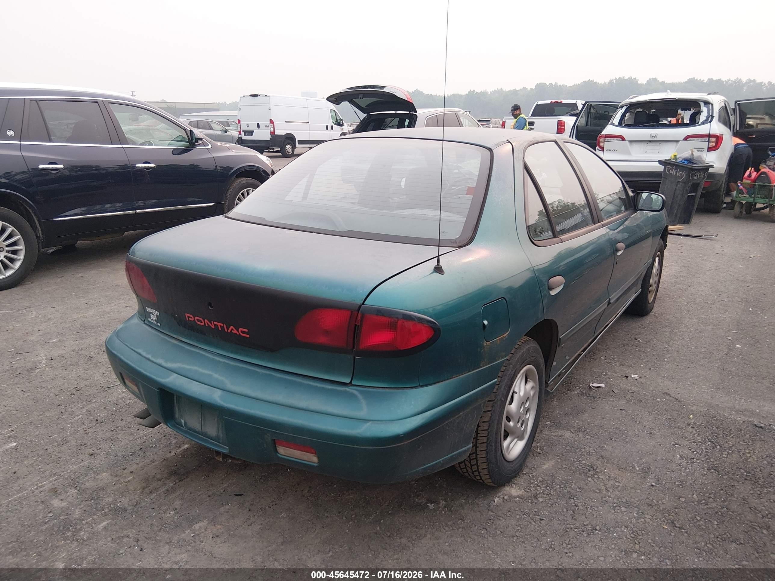 1996 Pontiac Sunfire Se Green vin: 1G2JB524XT7560958