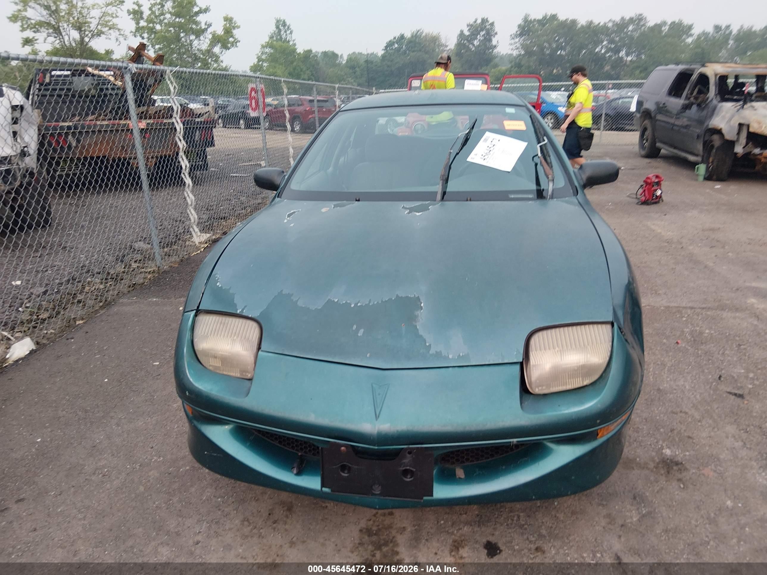 1996 Pontiac Sunfire Se Green vin: 1G2JB524XT7560958