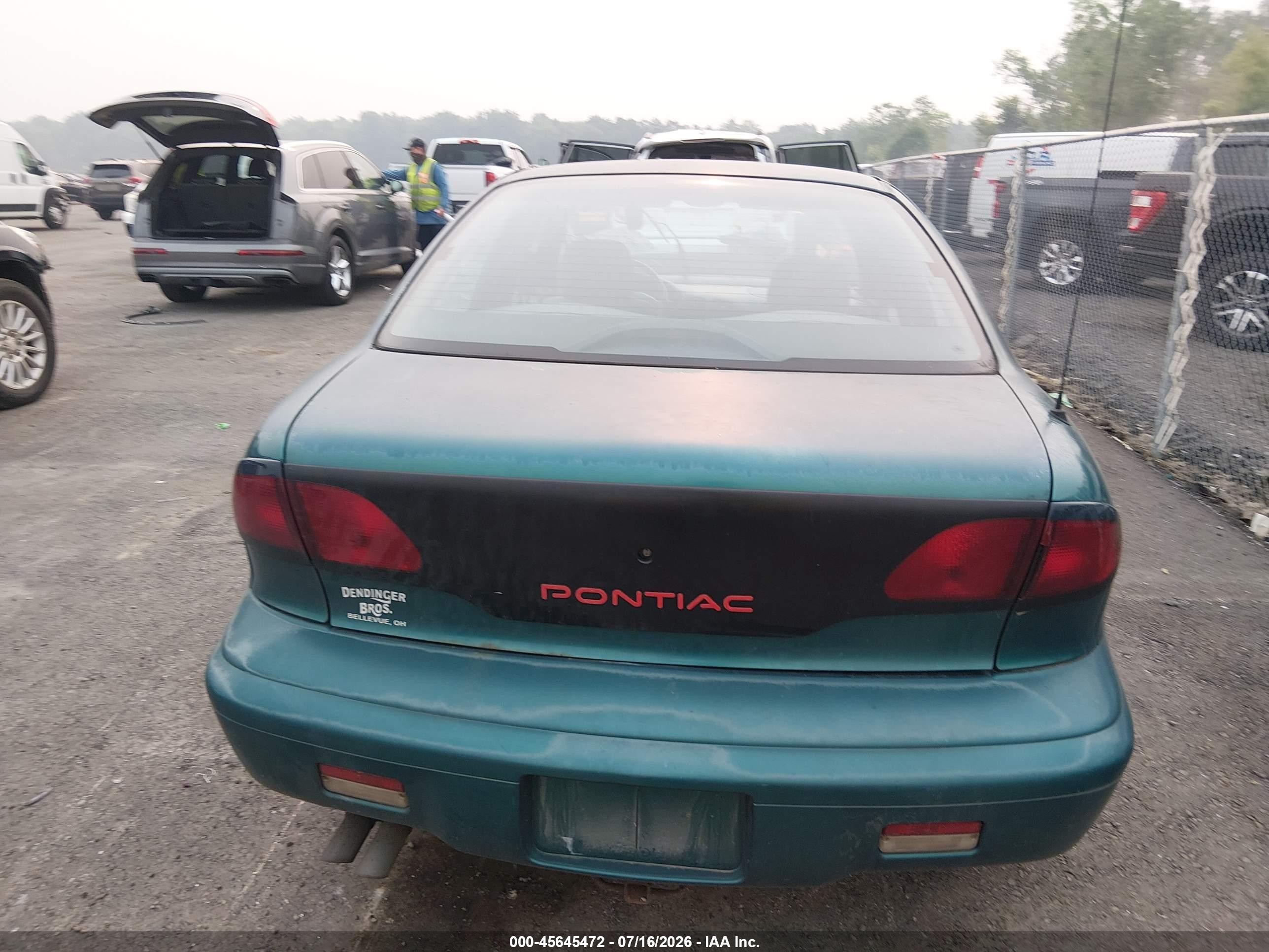 1996 Pontiac Sunfire Se Green vin: 1G2JB524XT7560958
