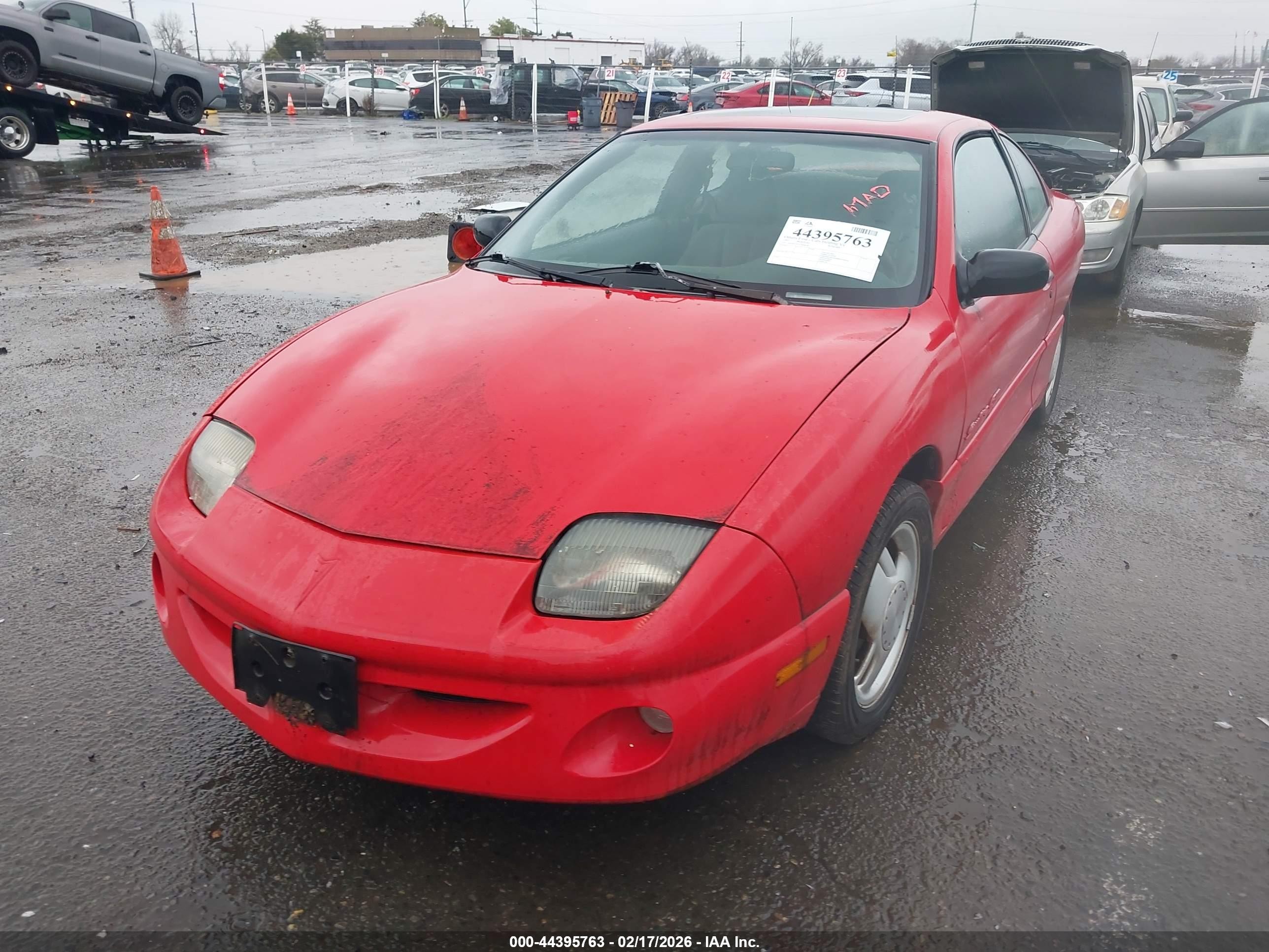 1997 Pontiac Sunfire Gt Red vin: 1G2JD12T1V7609638