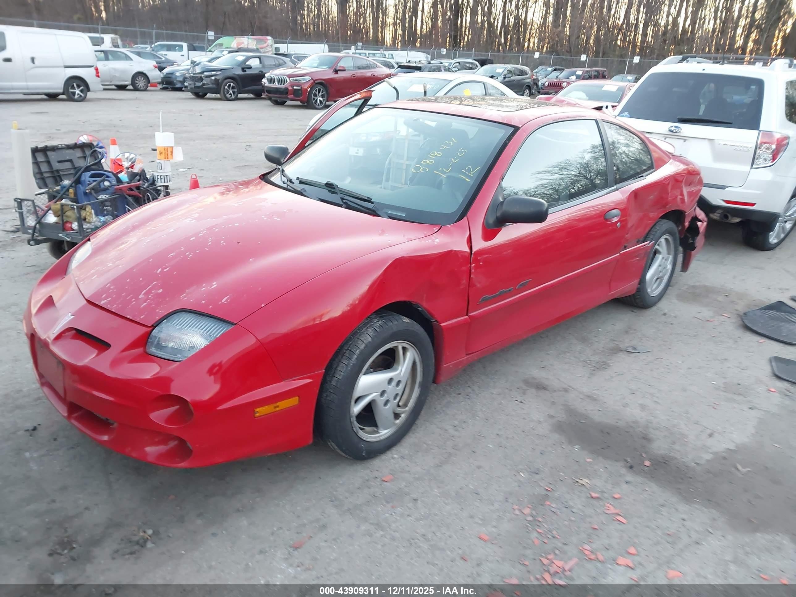 2001 Pontiac Sunfire Gt Red vin: 1G2JD12T217167818