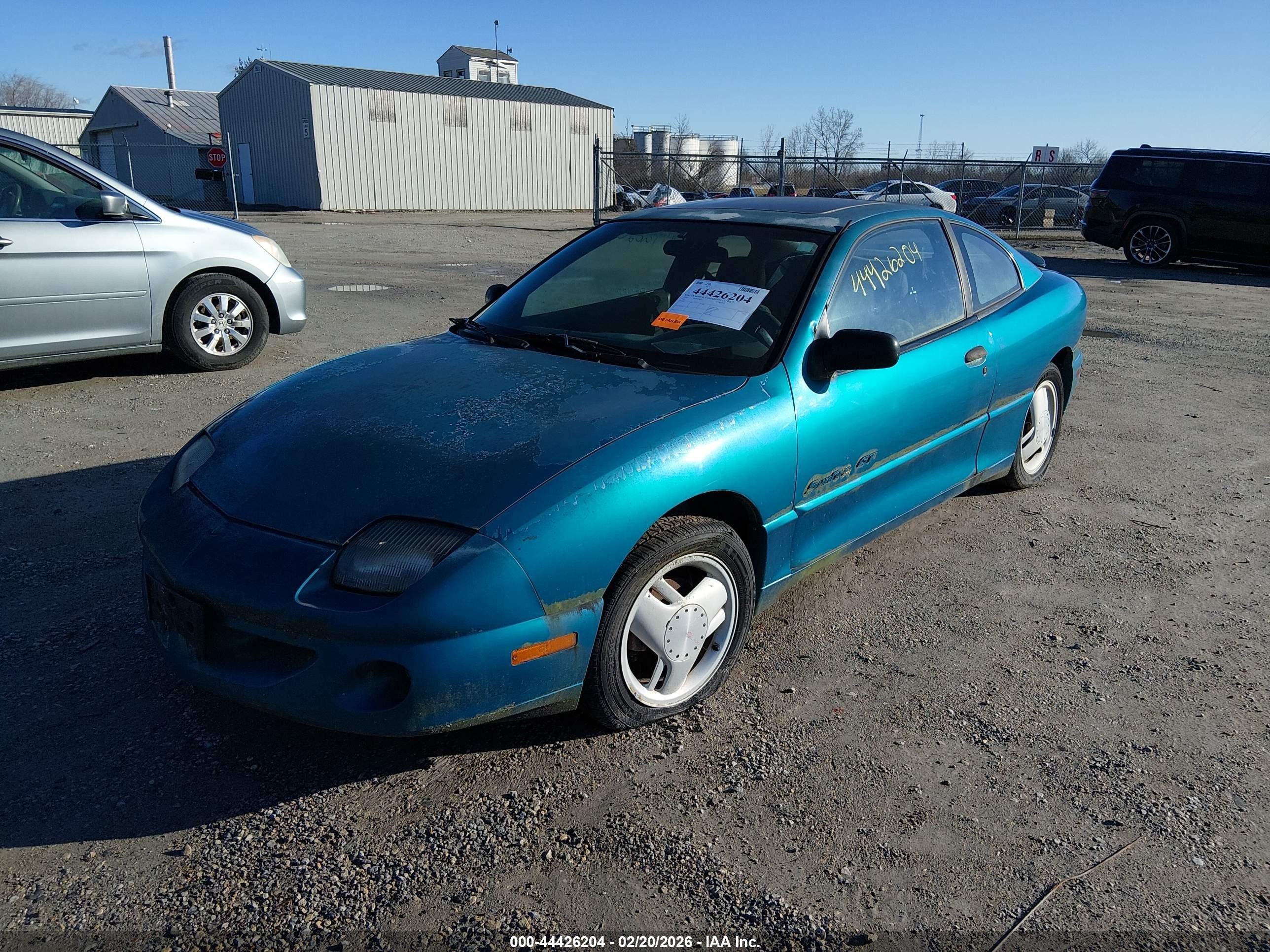 1997 Pontiac Sunfire Gt Blue vin: 1G2JD12T5V7534989