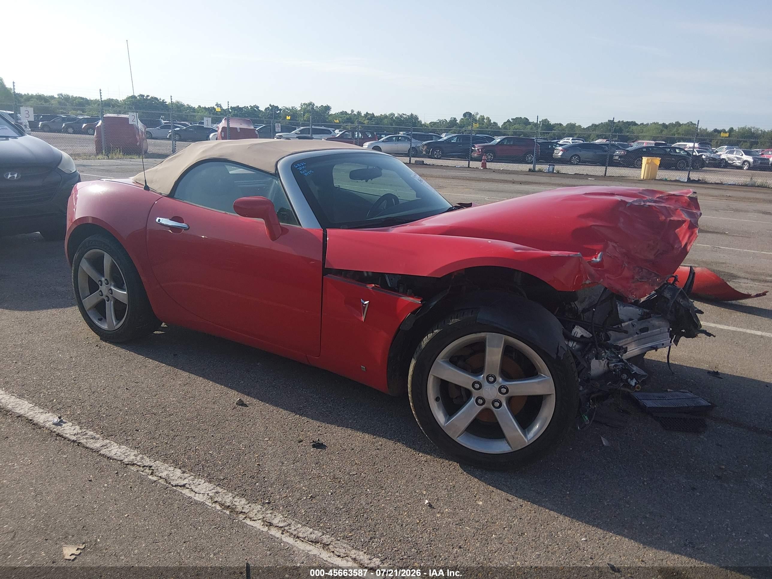 2007 Pontiac Solstice   Красный vin: 1G2MB35B97Y114375
