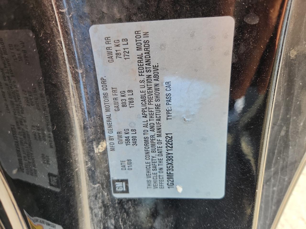 2008 Pontiac Solstice Gxp Черный vin: 1G2MF35X38Y122621