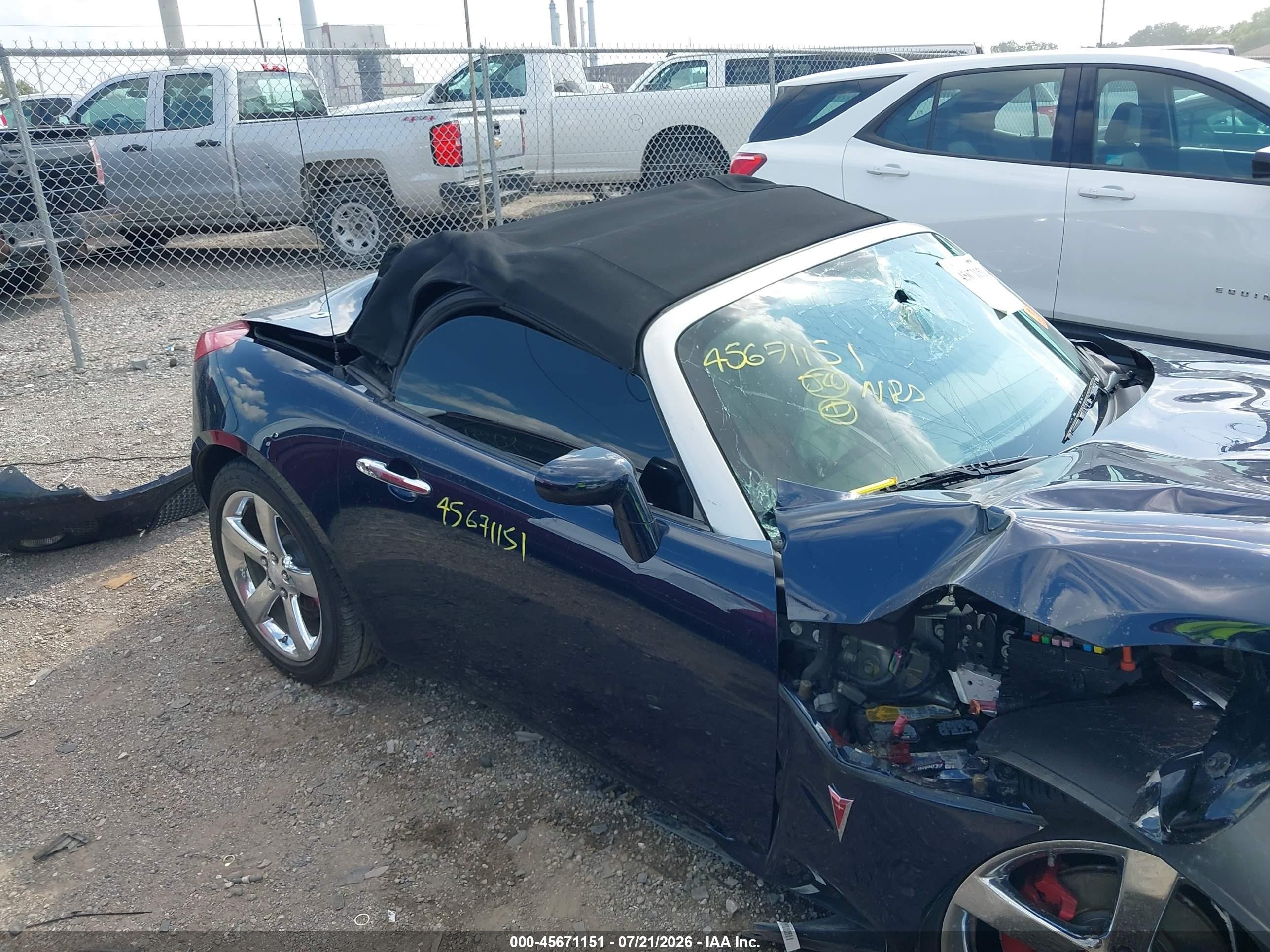 2008 Pontiac Solstice Gxp Blue vin: 1G2MF35X98Y112188