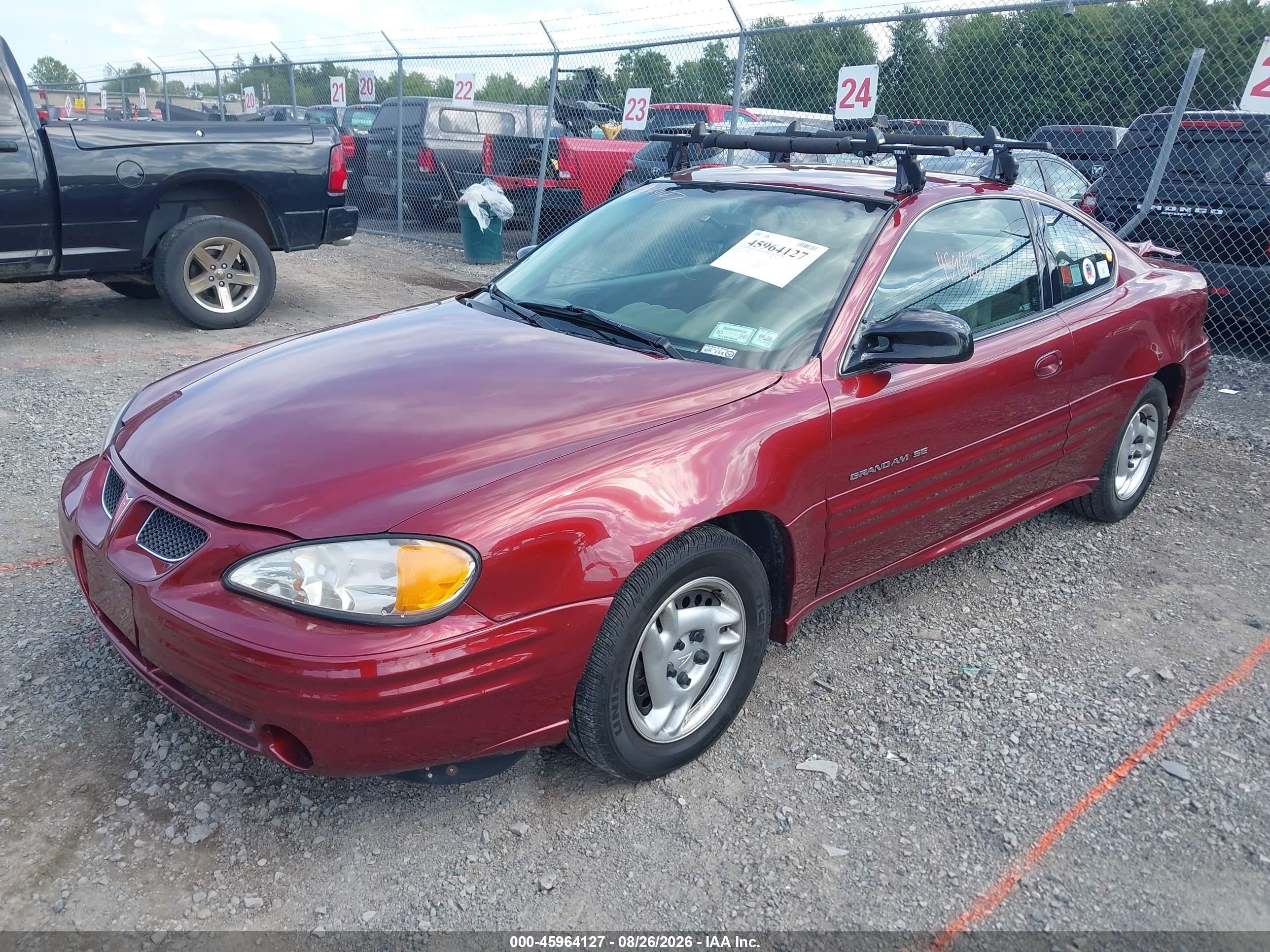 2000 Pontiac Grand Am Se Красный vin: 1G2NE12T1YM860552
