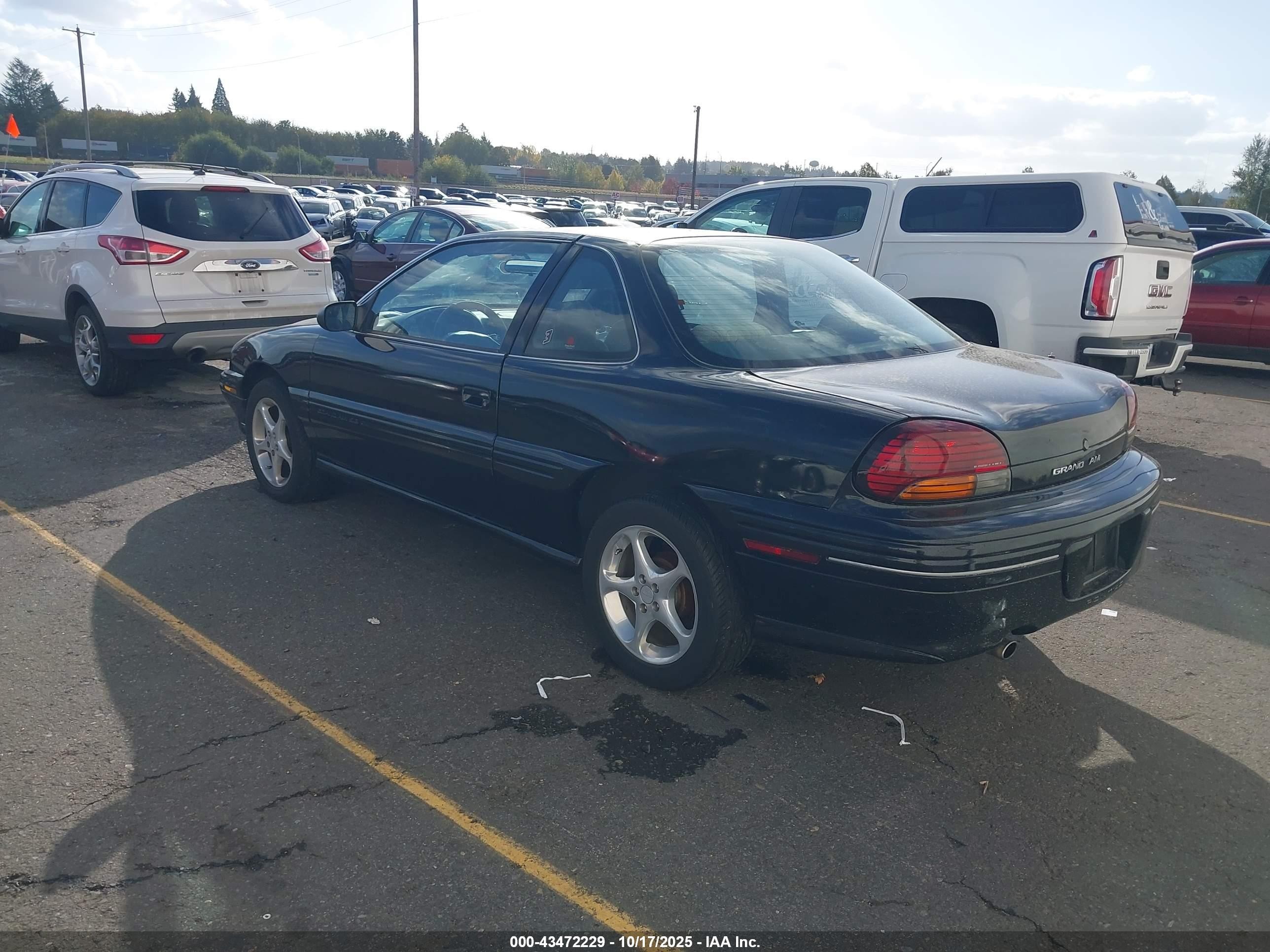 1997 Pontiac Grand Am Se Cmi Black vin: 1G2NE12T3VM521772