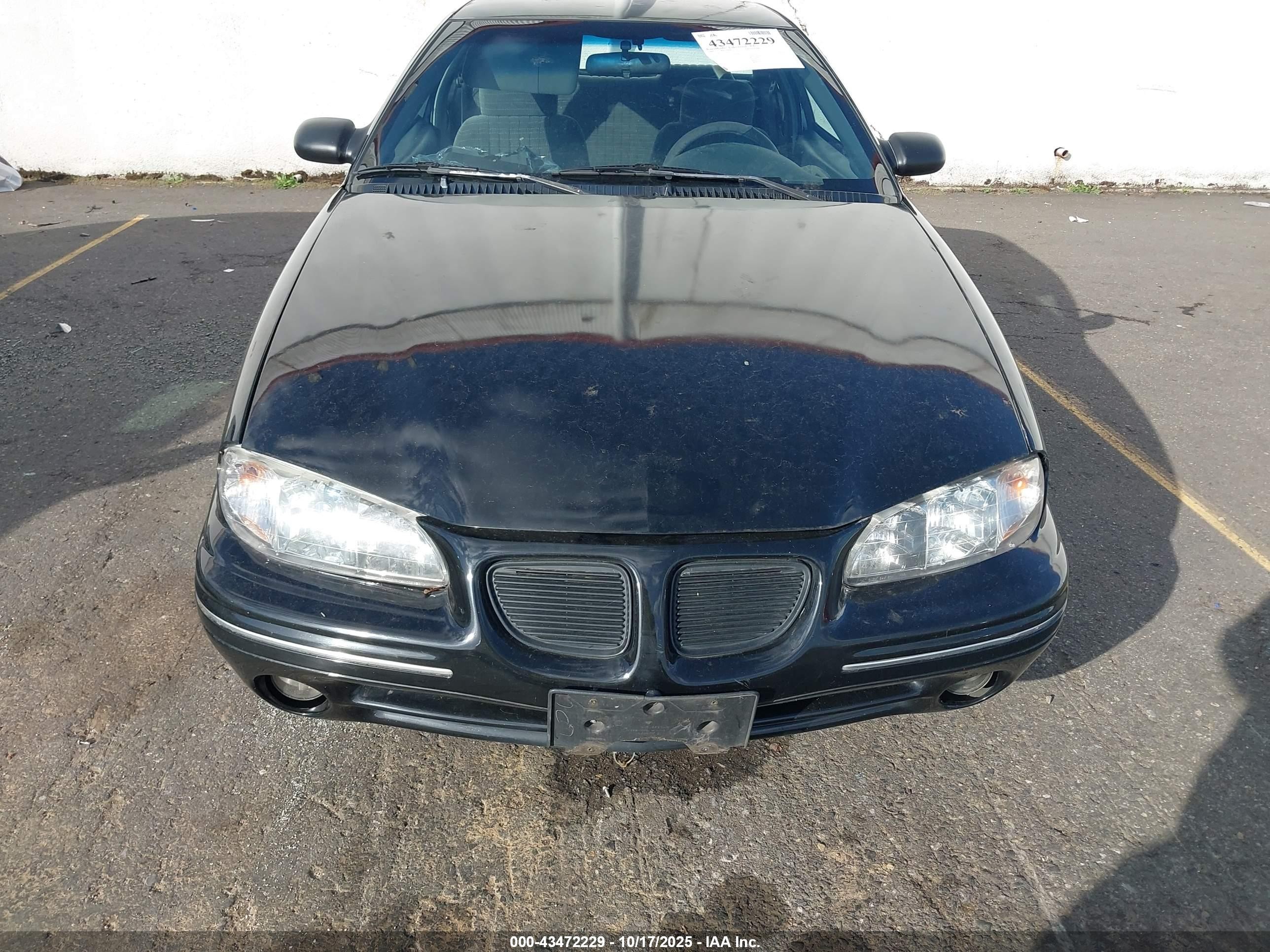 1997 Pontiac Grand Am Se Cmi Black vin: 1G2NE12T3VM521772