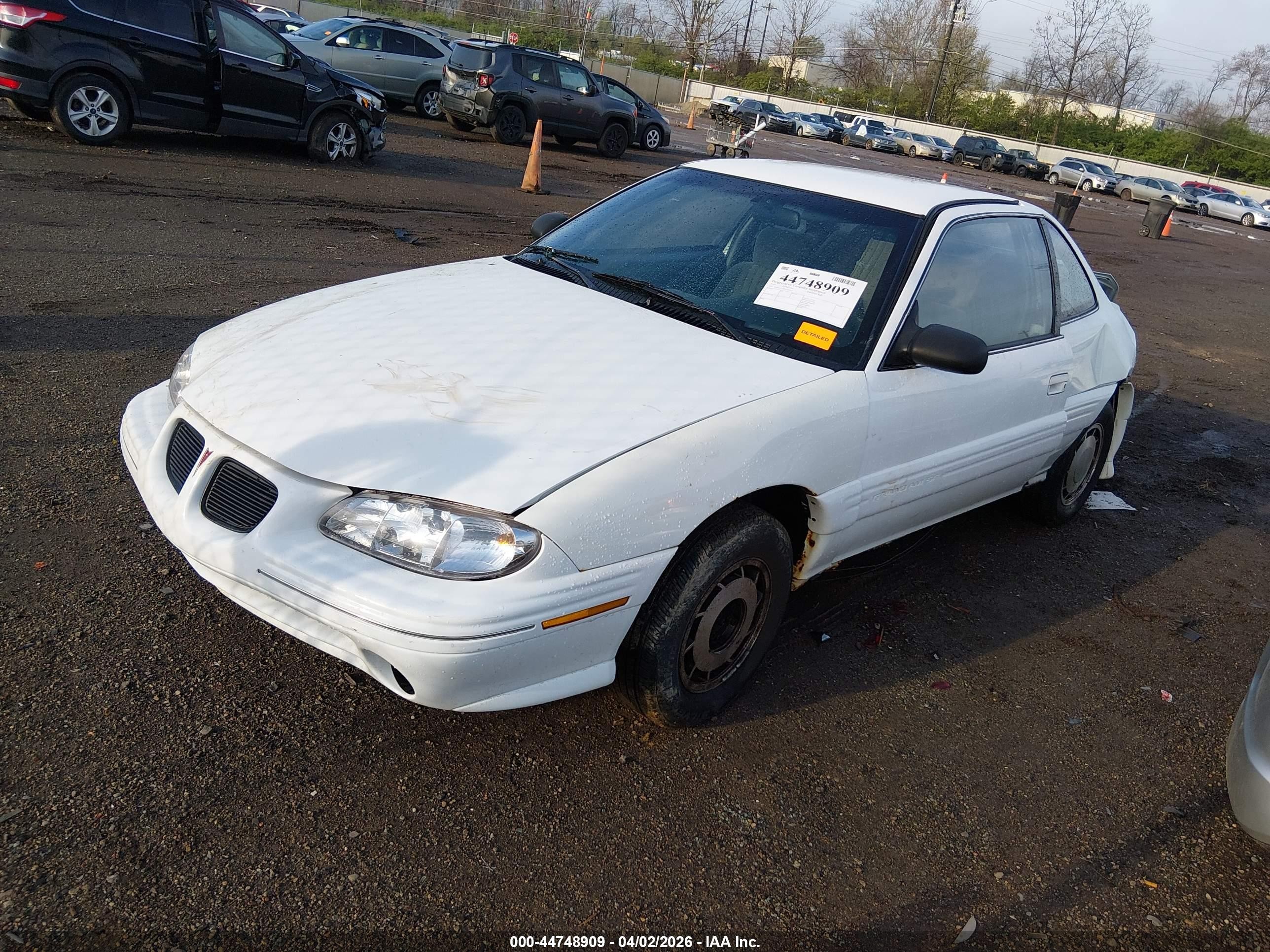 1997 Pontiac Grand Am Se White vin: 1G2NE12T4VC781815