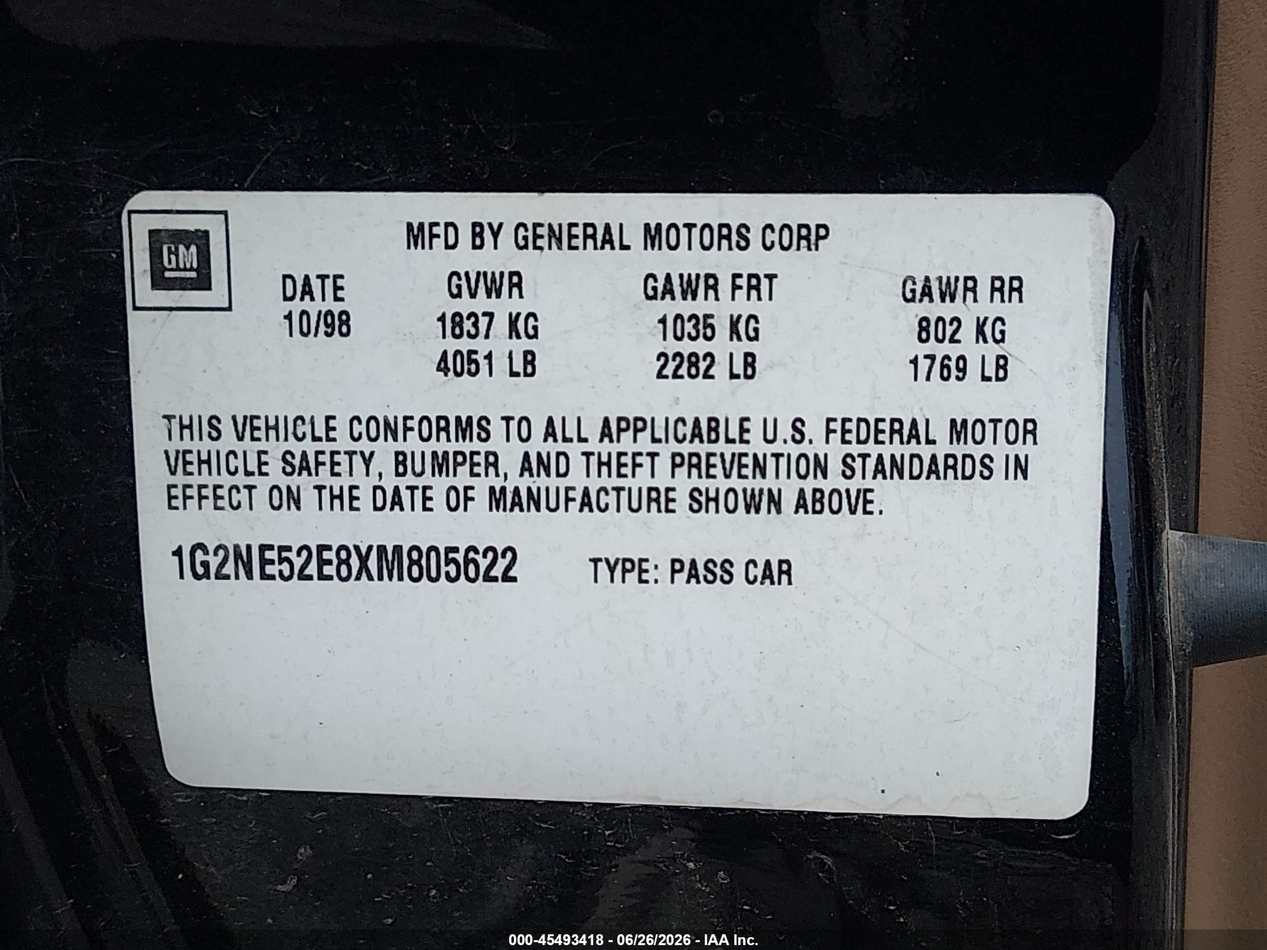 1999 Pontiac Grand Am Se2 Черный vin: 1G2NE52E8XM805622