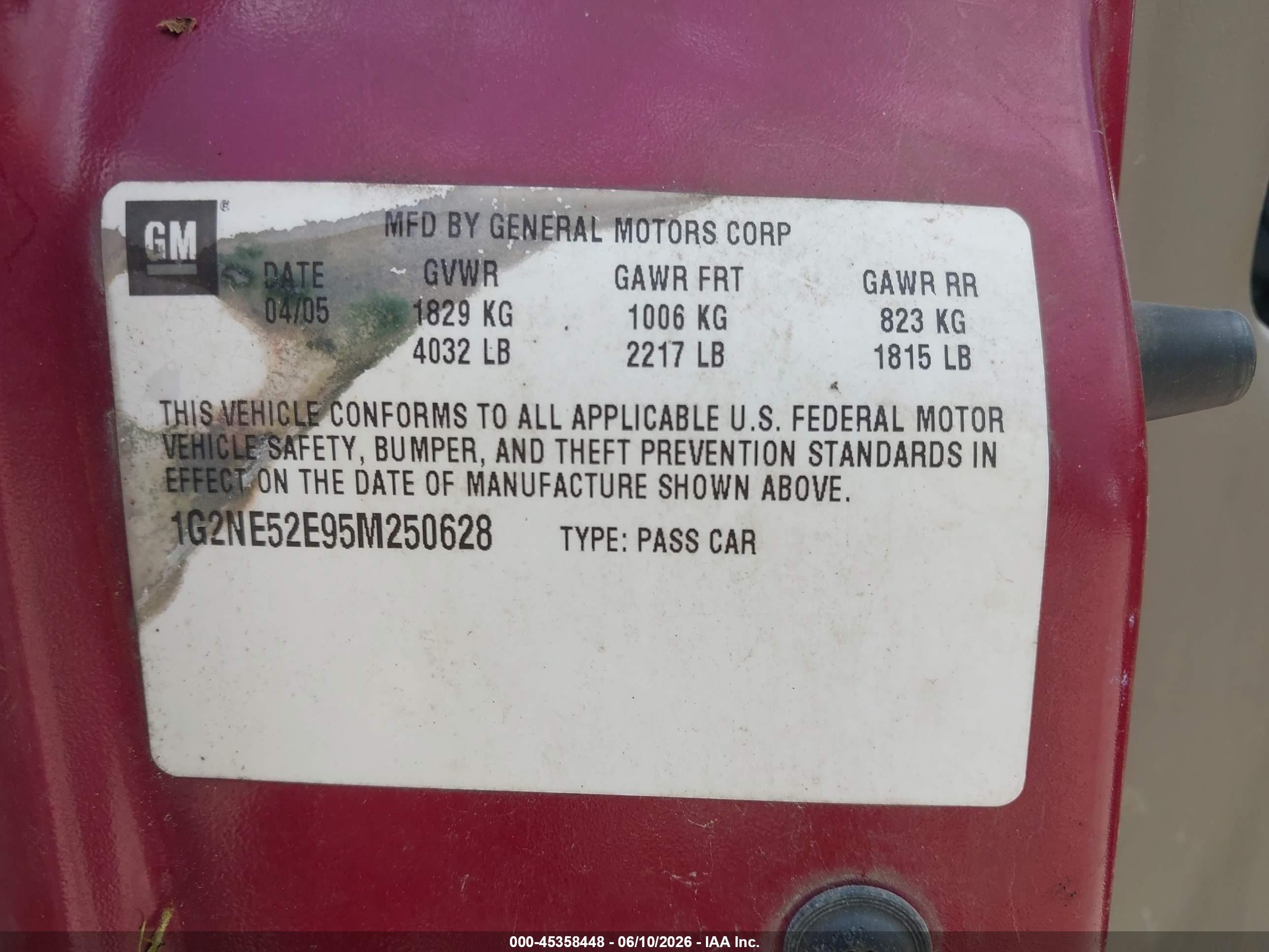 2005 Pontiac Grand Am Se Темно-бордовый vin: 1G2NE52E95M250628