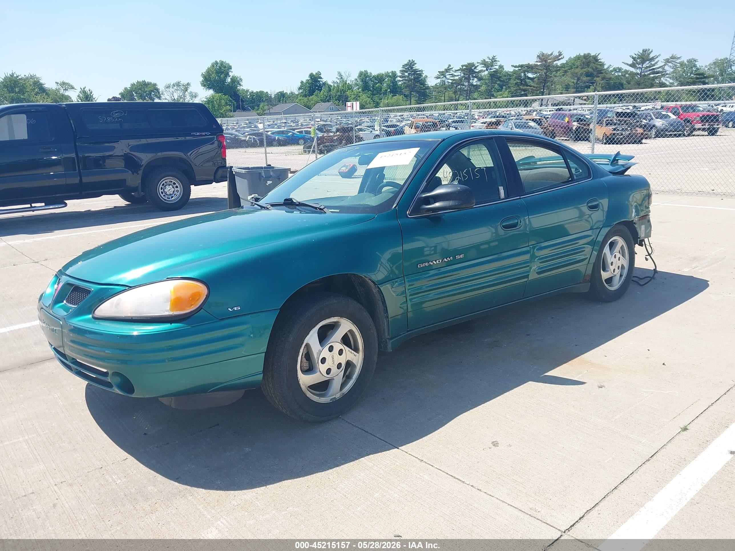 1999 Pontiac Grand Am Se1 Green vin: 1G2NE52E9XC511118