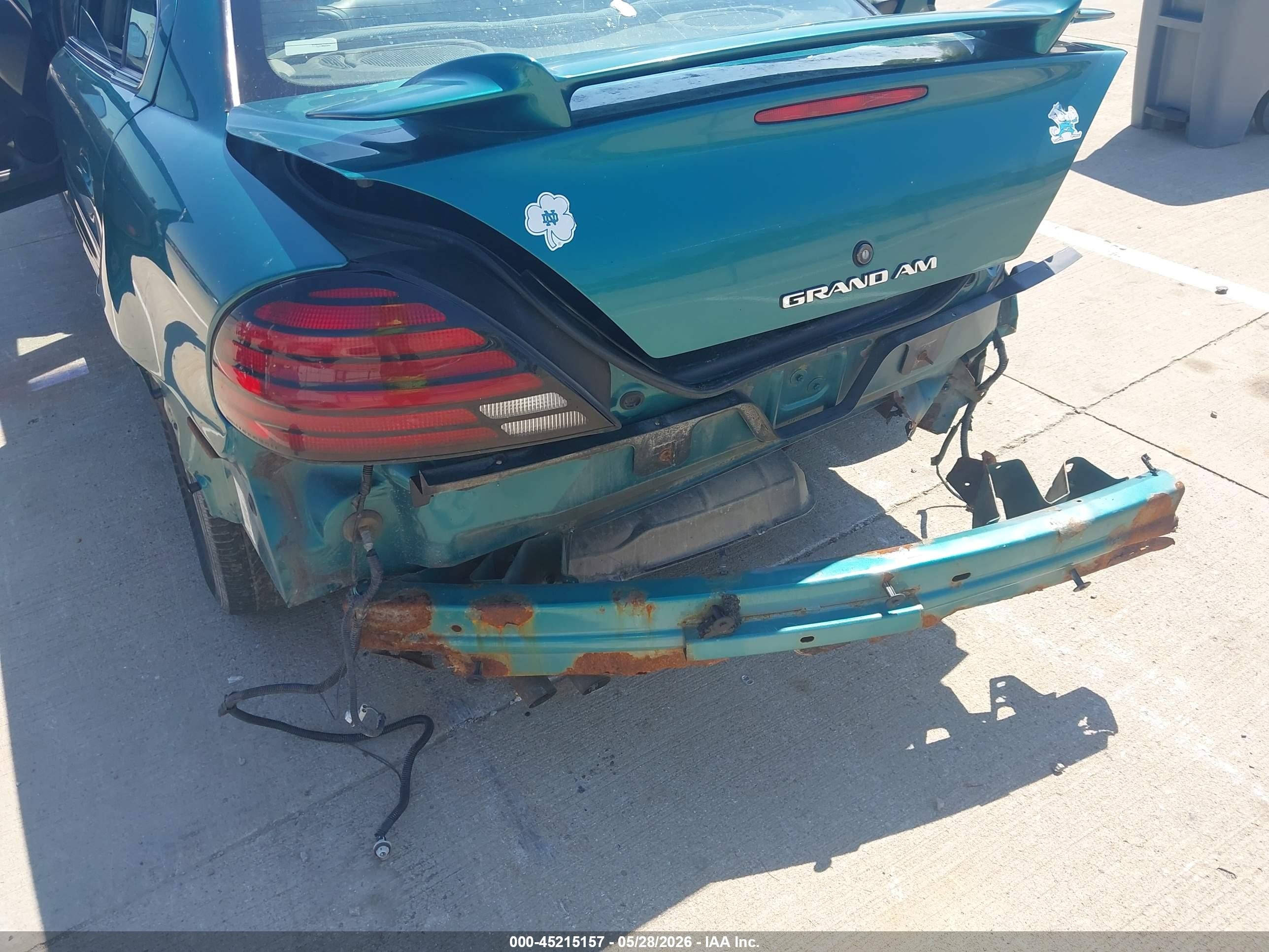 1999 Pontiac Grand Am Se1 Green vin: 1G2NE52E9XC511118