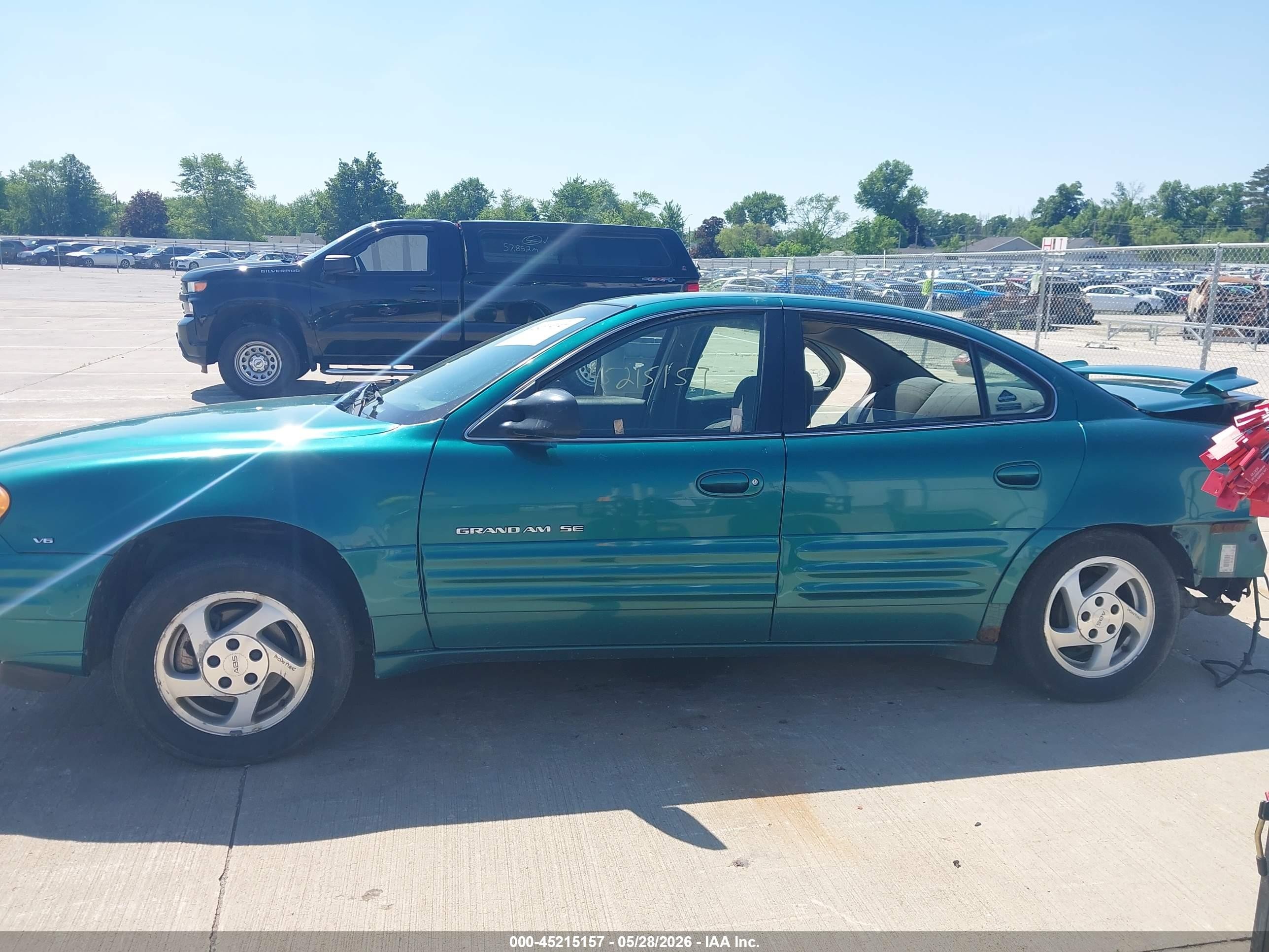 1999 Pontiac Grand Am Se1 Green vin: 1G2NE52E9XC511118