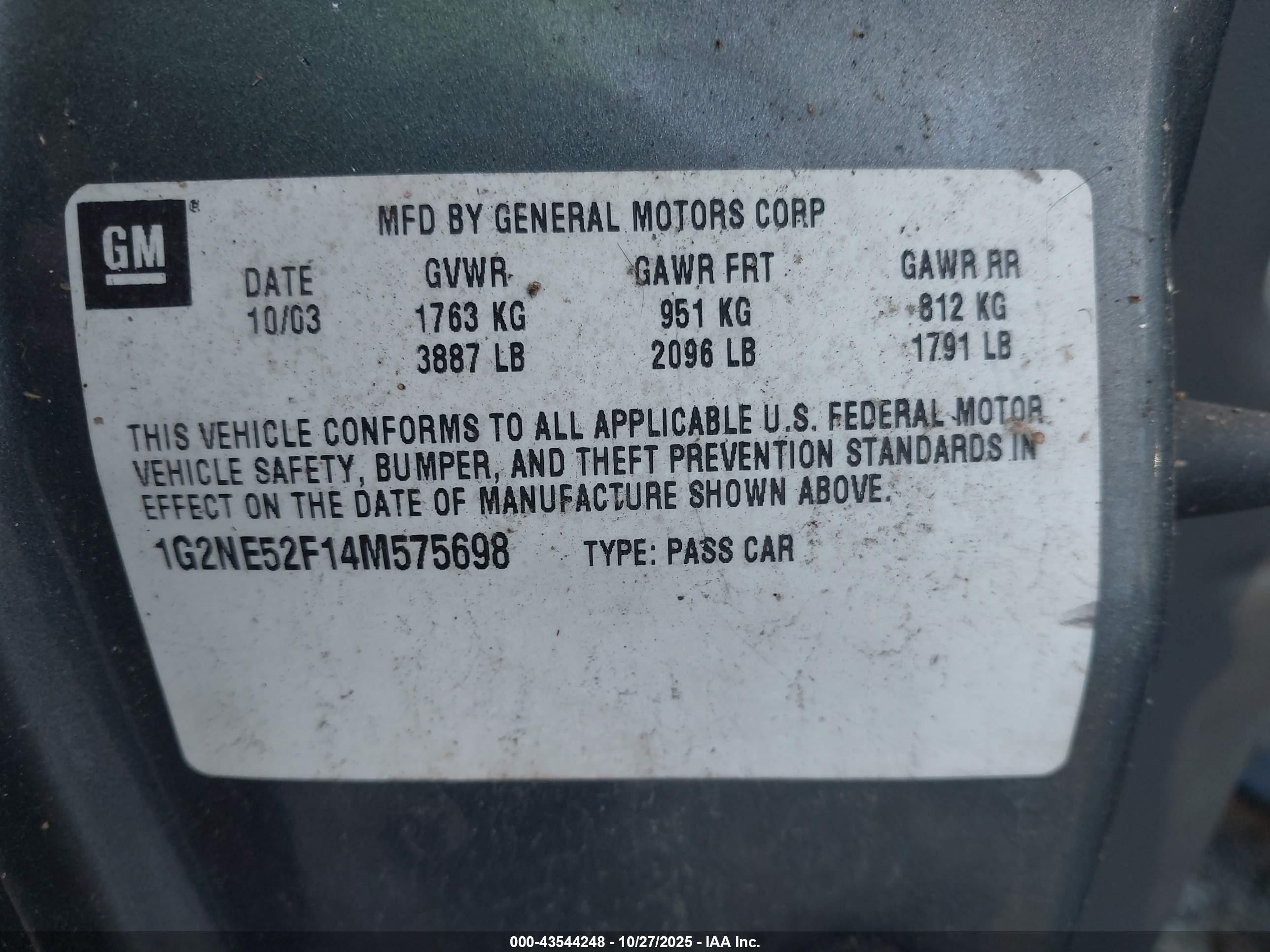 2004 Pontiac Grand Am Se Gray vin: 1G2NE52F14M575698