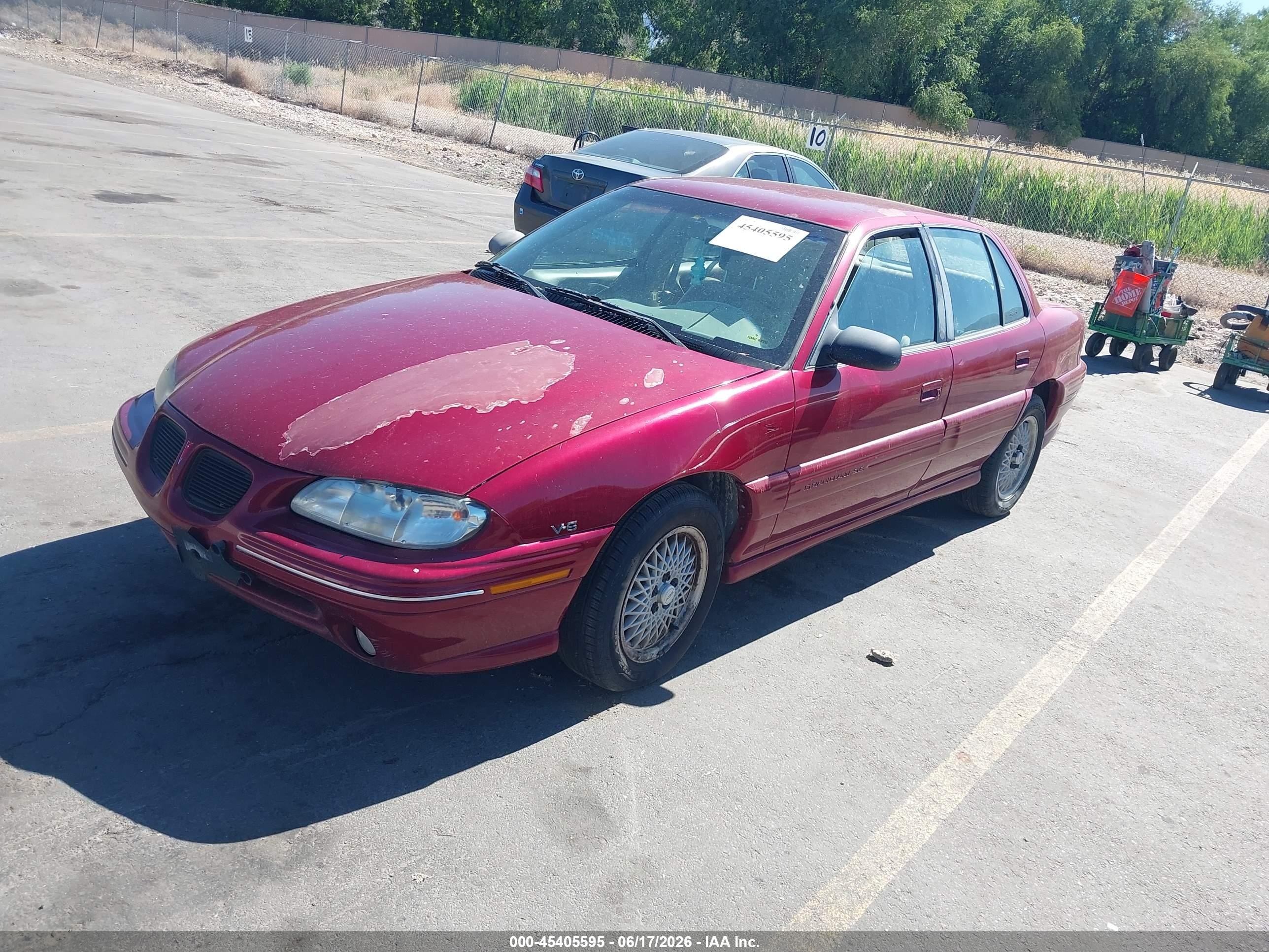 1996 Pontiac Grand Am Se Red vin: 1G2NE52M6TC700939