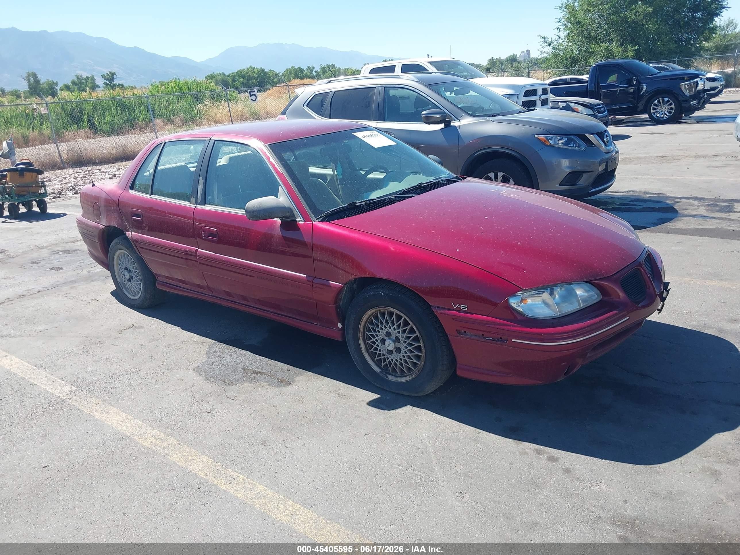 1996 Pontiac Grand Am Se Red vin: 1G2NE52M6TC700939