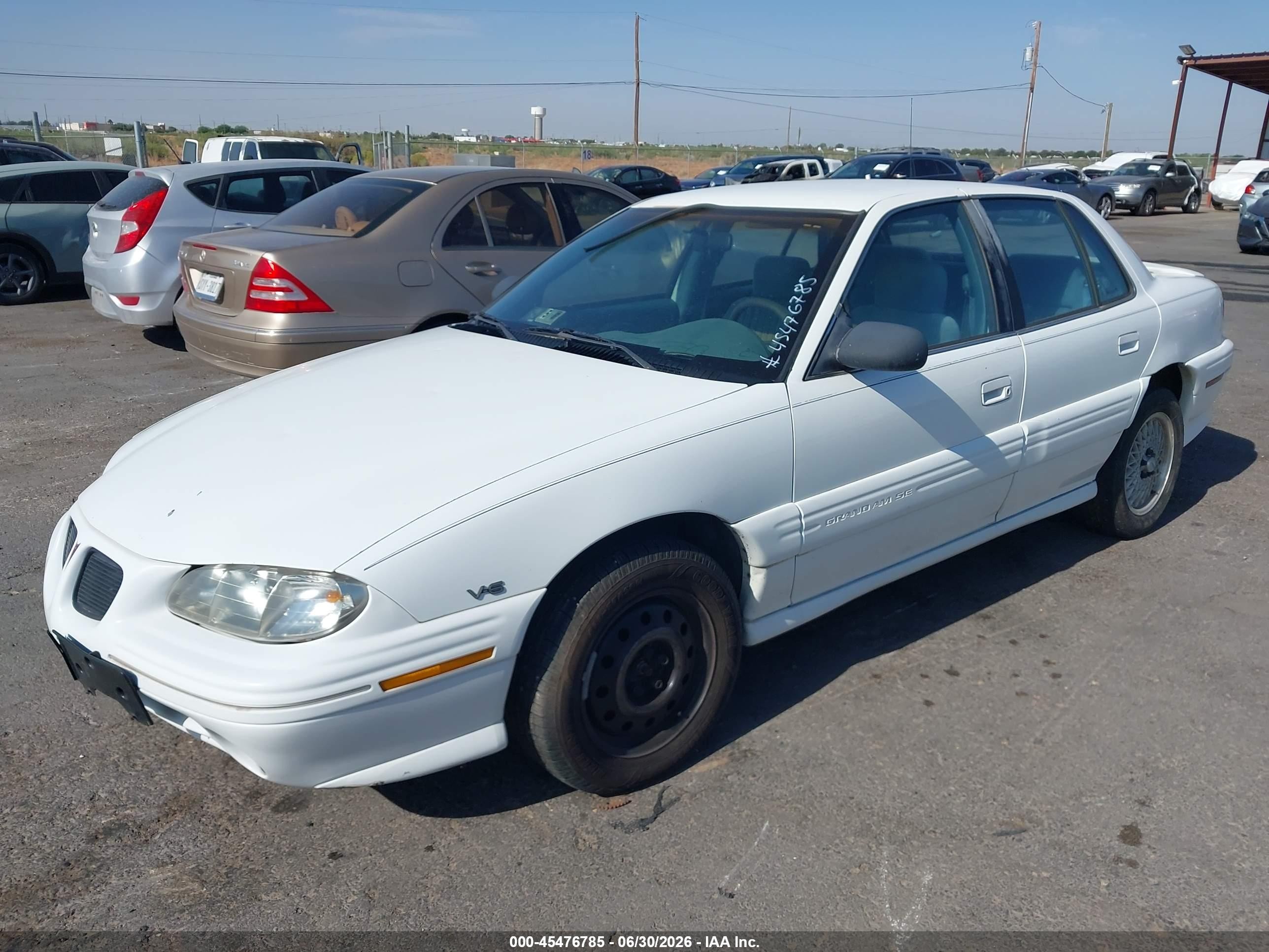 1997 Pontiac Grand Am Se White vin: 1G2NE52M9VM537961