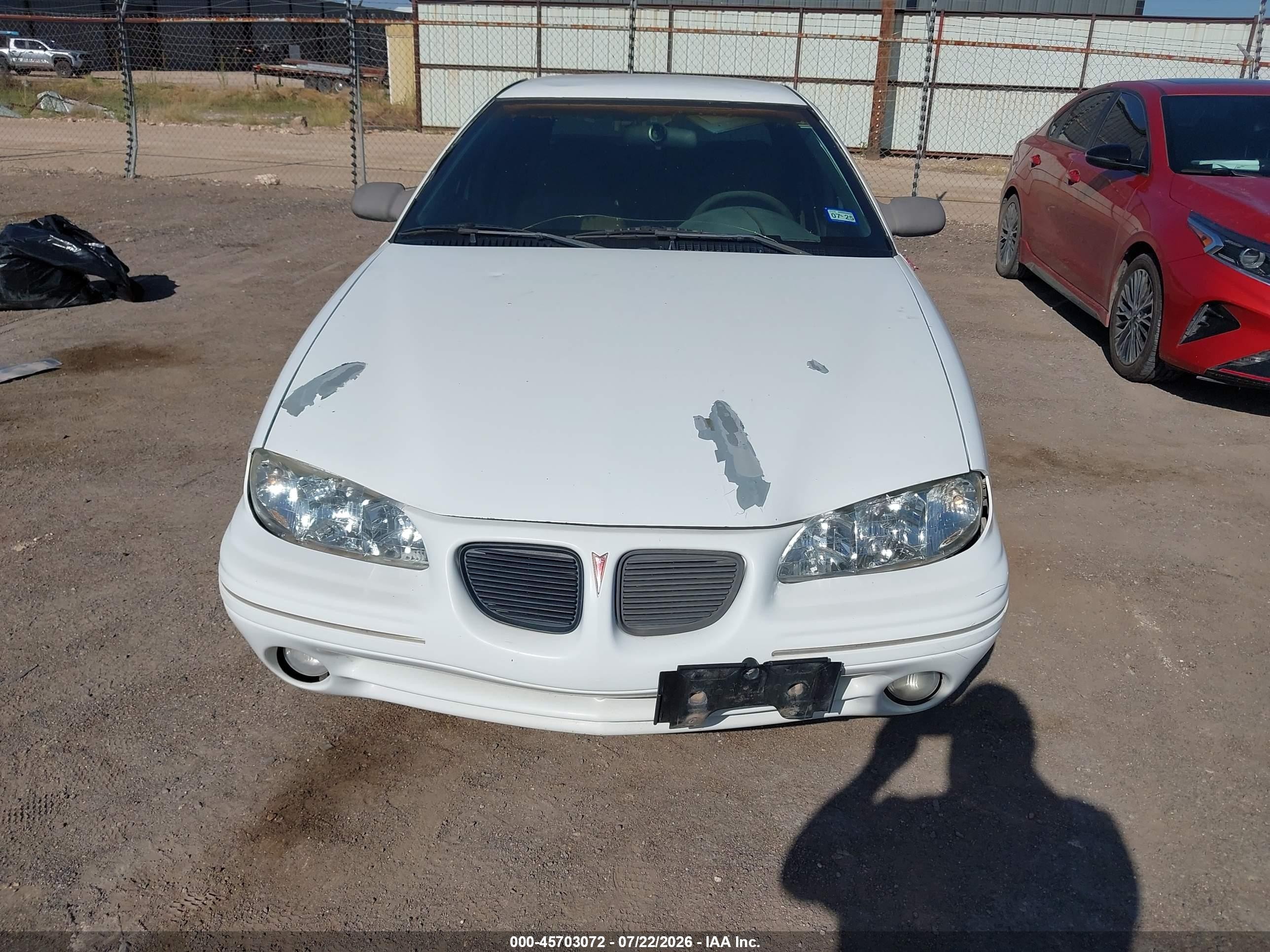 1998 Pontiac Grand Am Se White vin: 1G2NE52T1WM521195