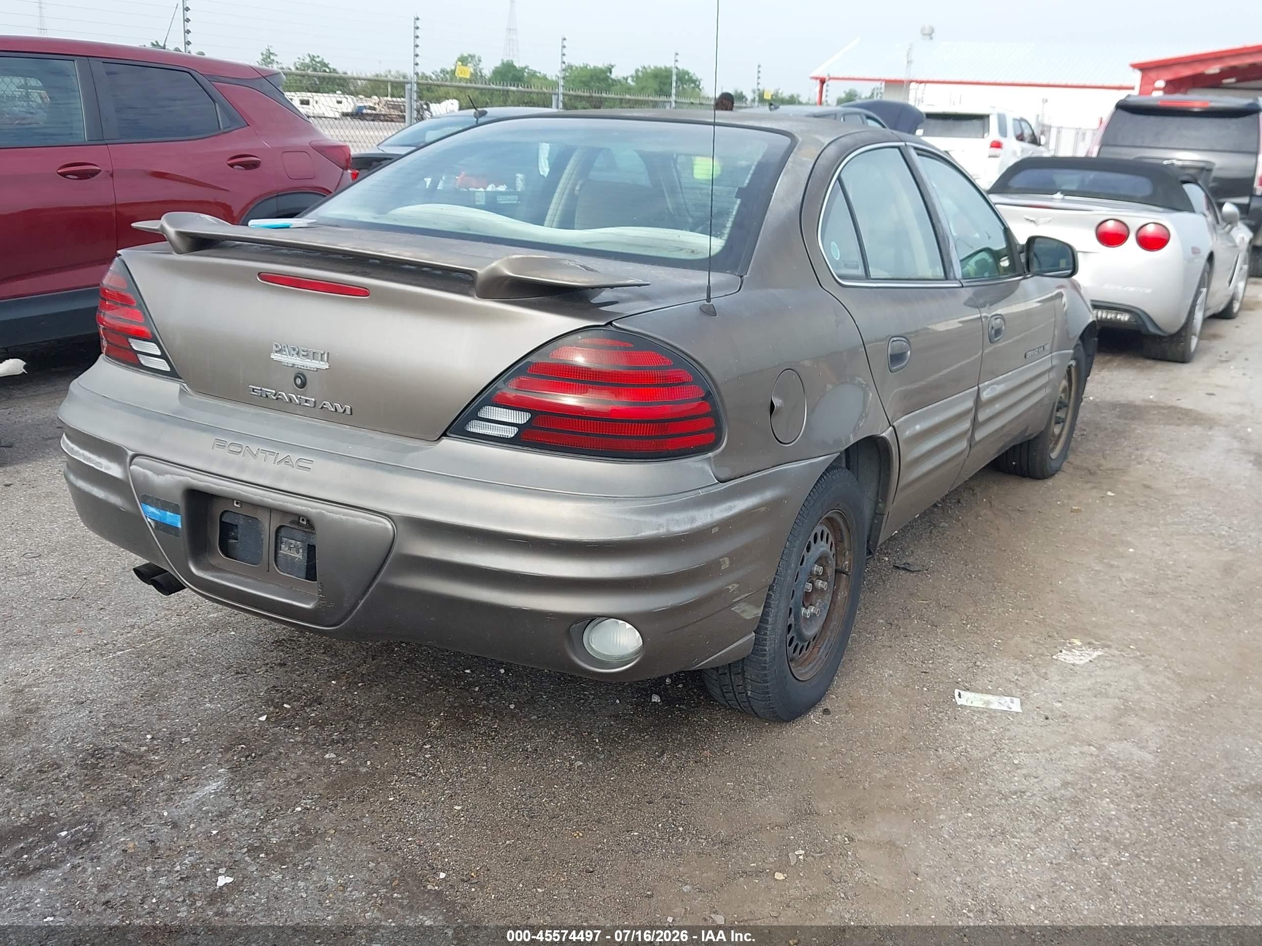 2001 Pontiac Grand Am Se Brown vin: 1G2NE52T21M632430