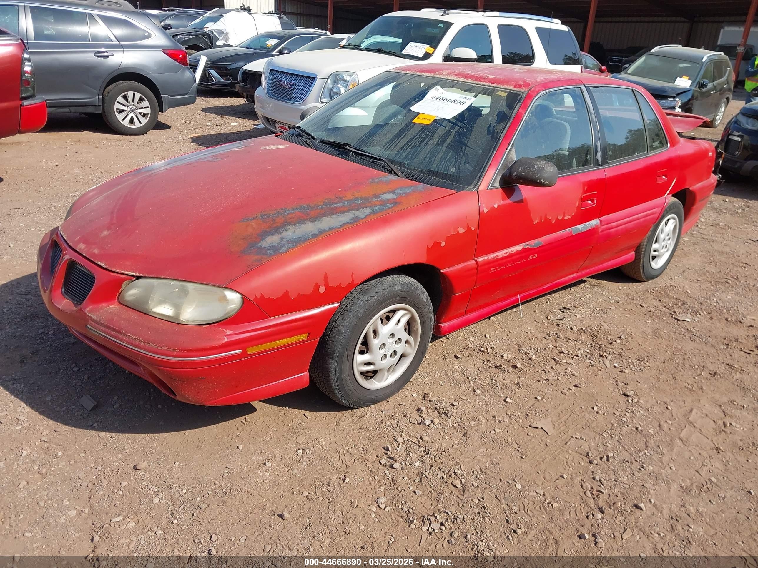 1997 Pontiac Grand Am Se Red vin: 1G2NE52T2VC791881