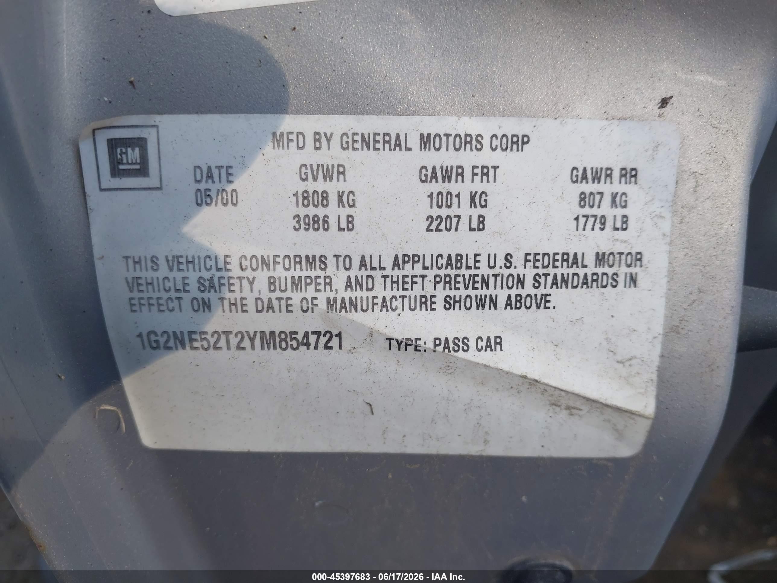 2000 Pontiac Grand Am Se Silver vin: 1G2NE52T2YM854721