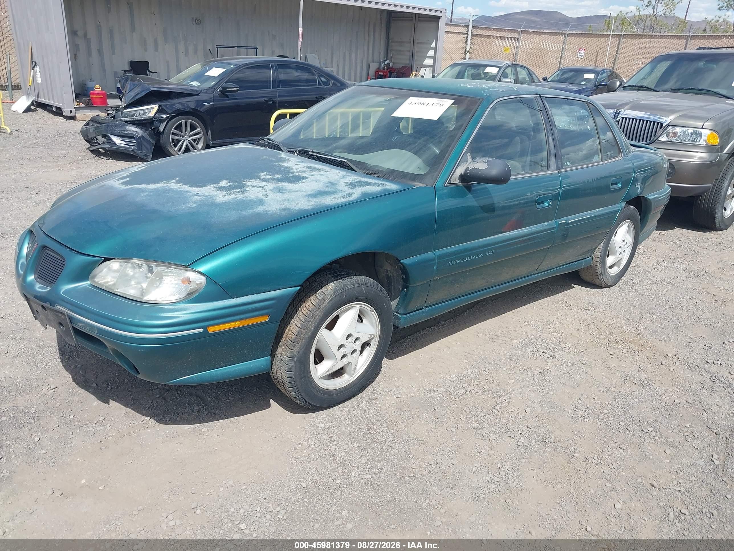 1997 Pontiac Grand Am Se Зеленый vin: 1G2NE52T3VC839212
