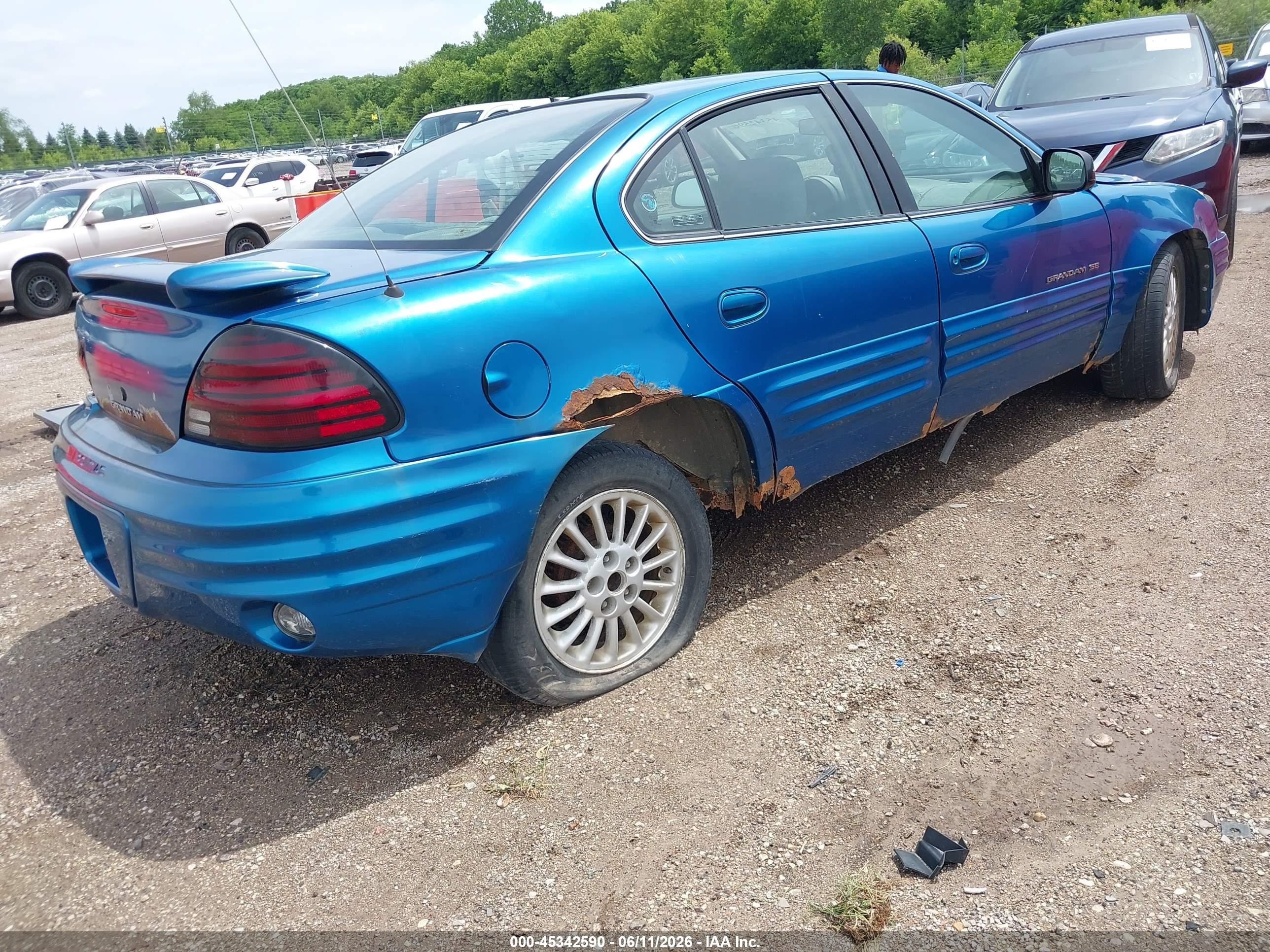 1999 Pontiac Grand Am Se1 Blue vin: 1G2NE52T5XM916224