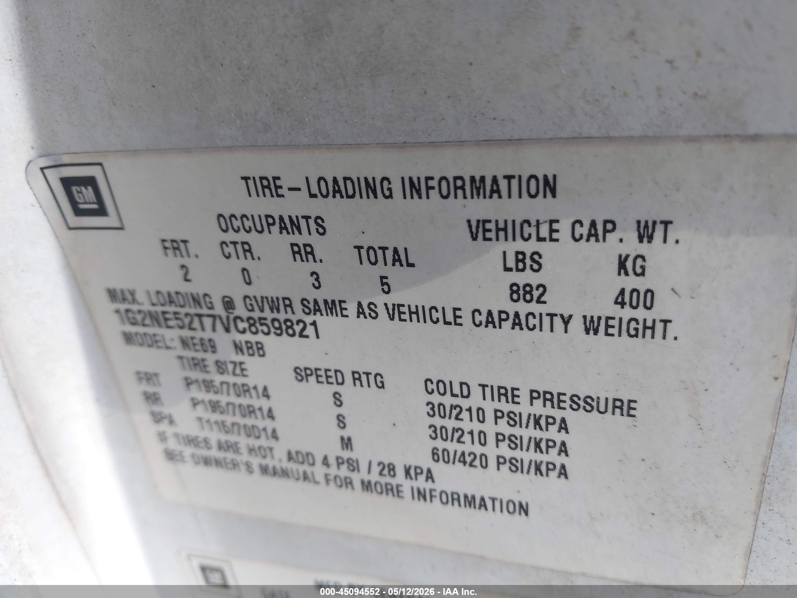 1997 Pontiac Grand Am Se Белый vin: 1G2NE52T7VC859821