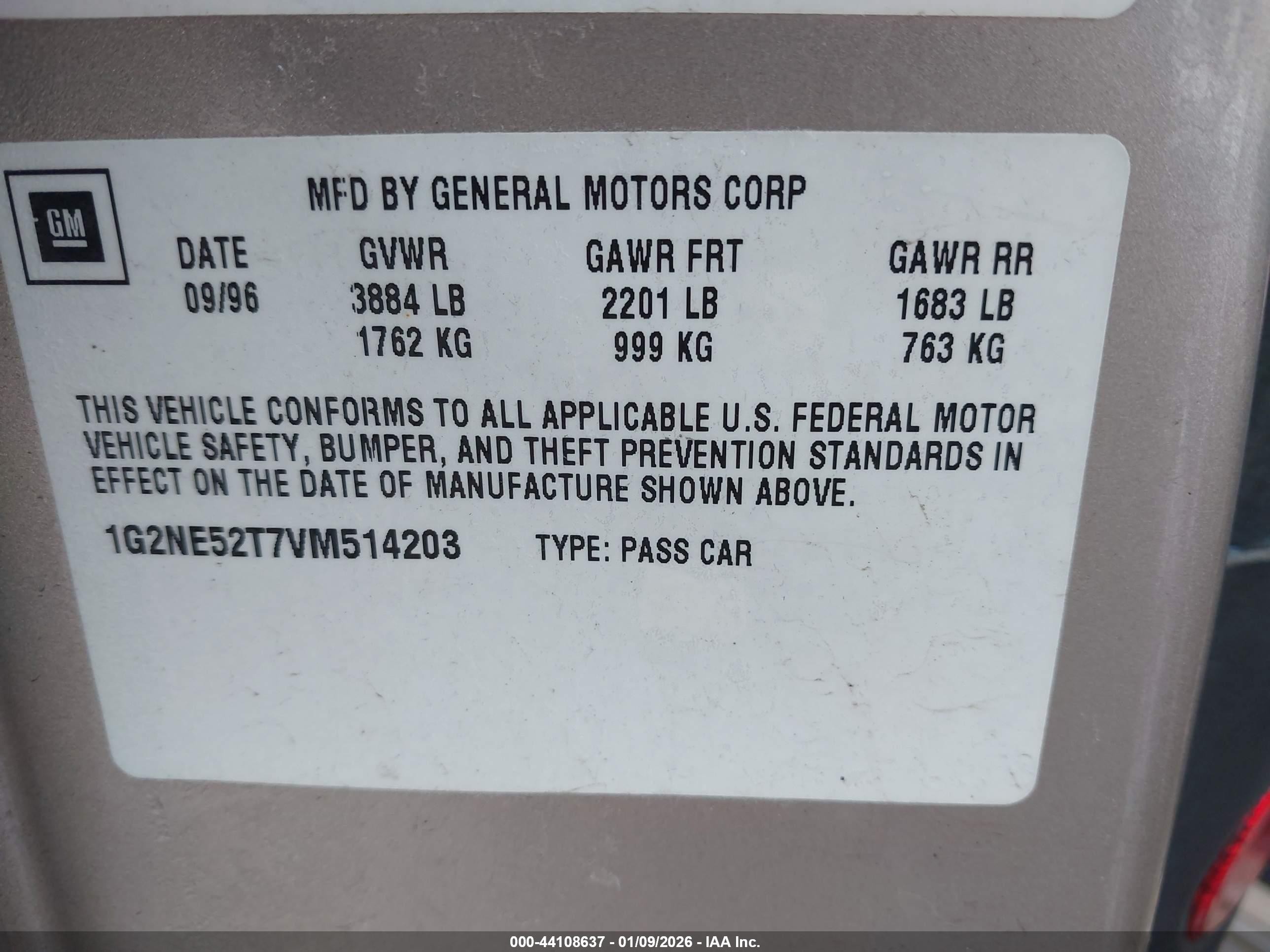 1997 Pontiac Grand Am Se Желто-коричневый vin: 1G2NE52T7VM514203