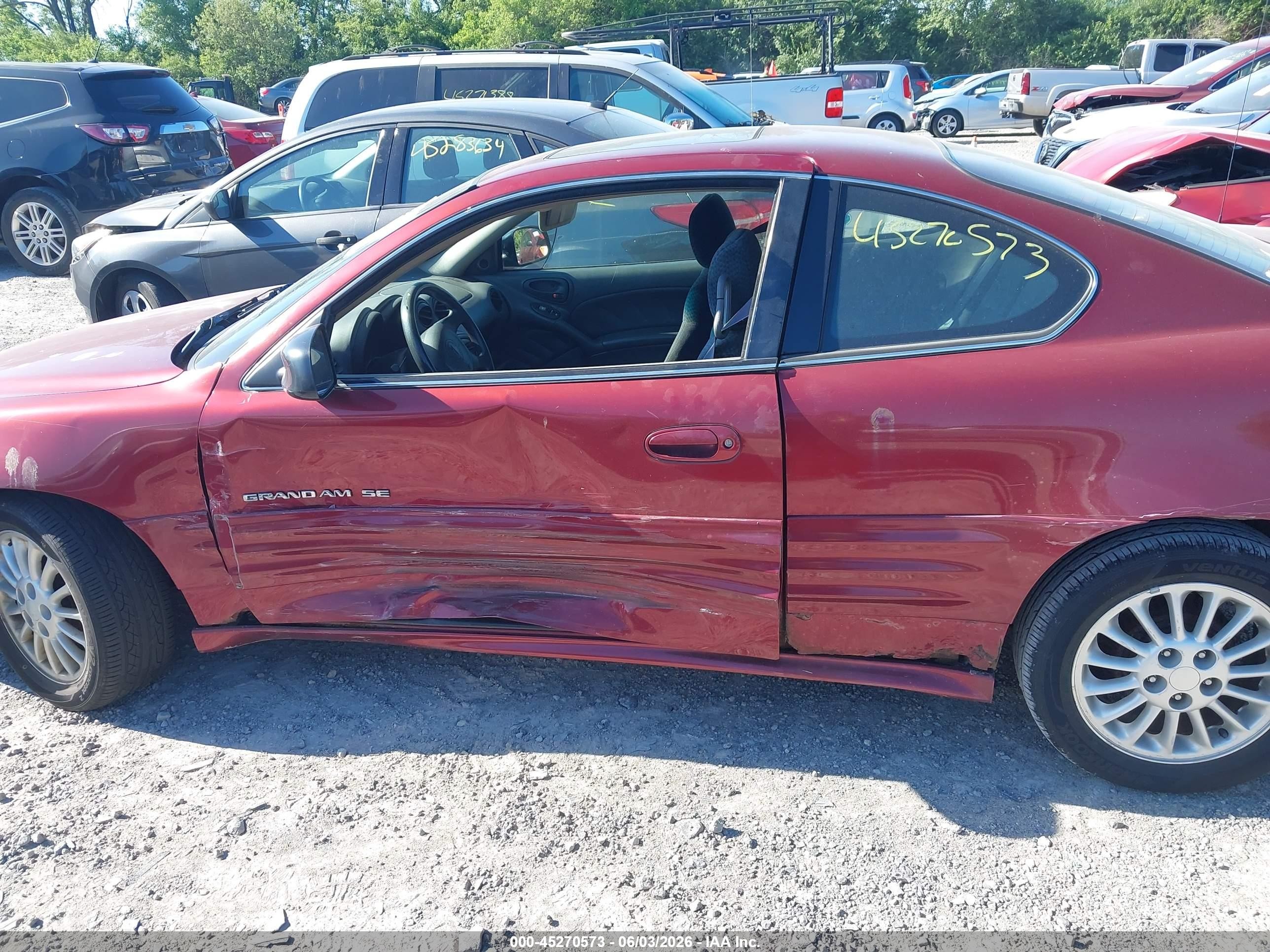 2001 Pontiac Grand Am Se1 Maroon vin: 1G2NF12TX1M554596