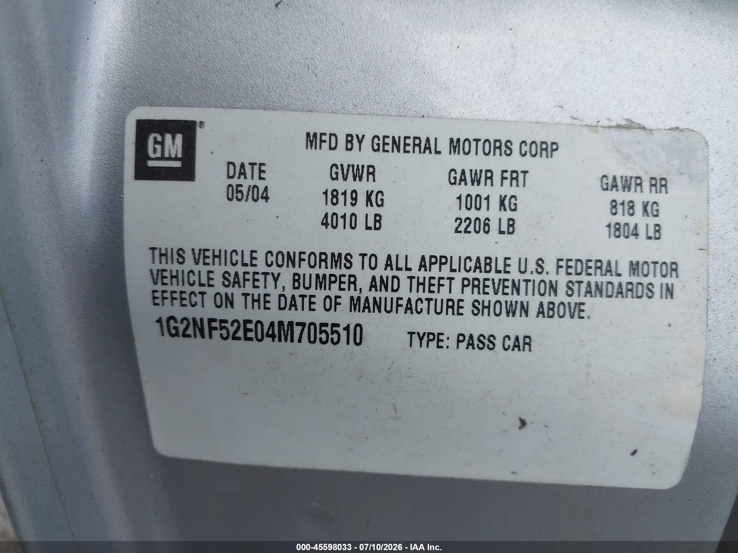 2004 Pontiac Grand Am Se1 Silver vin: 1G2NF52E04M705510