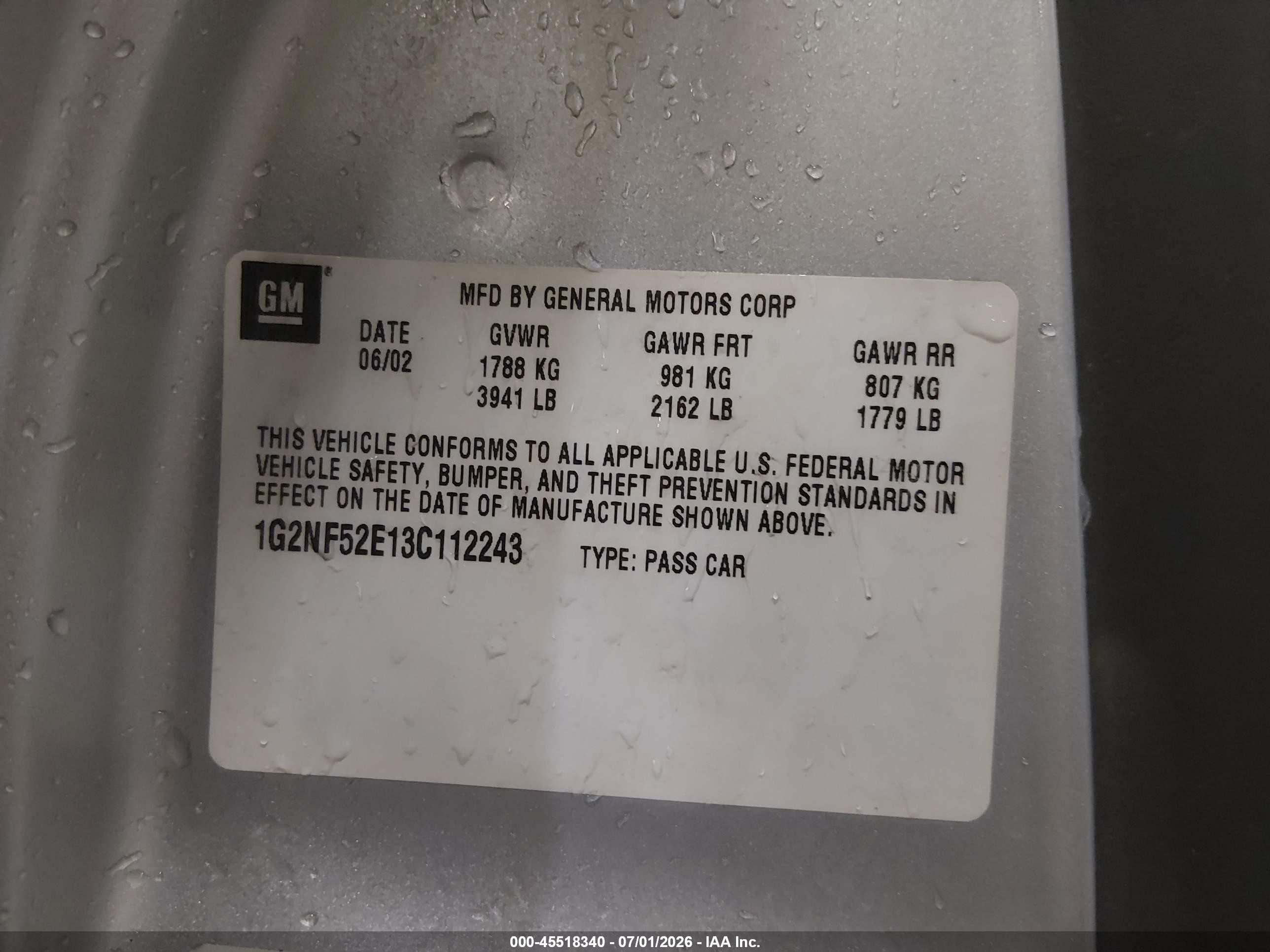 2003 Pontiac Grand Am Se1 White vin: 1G2NF52E13C112243